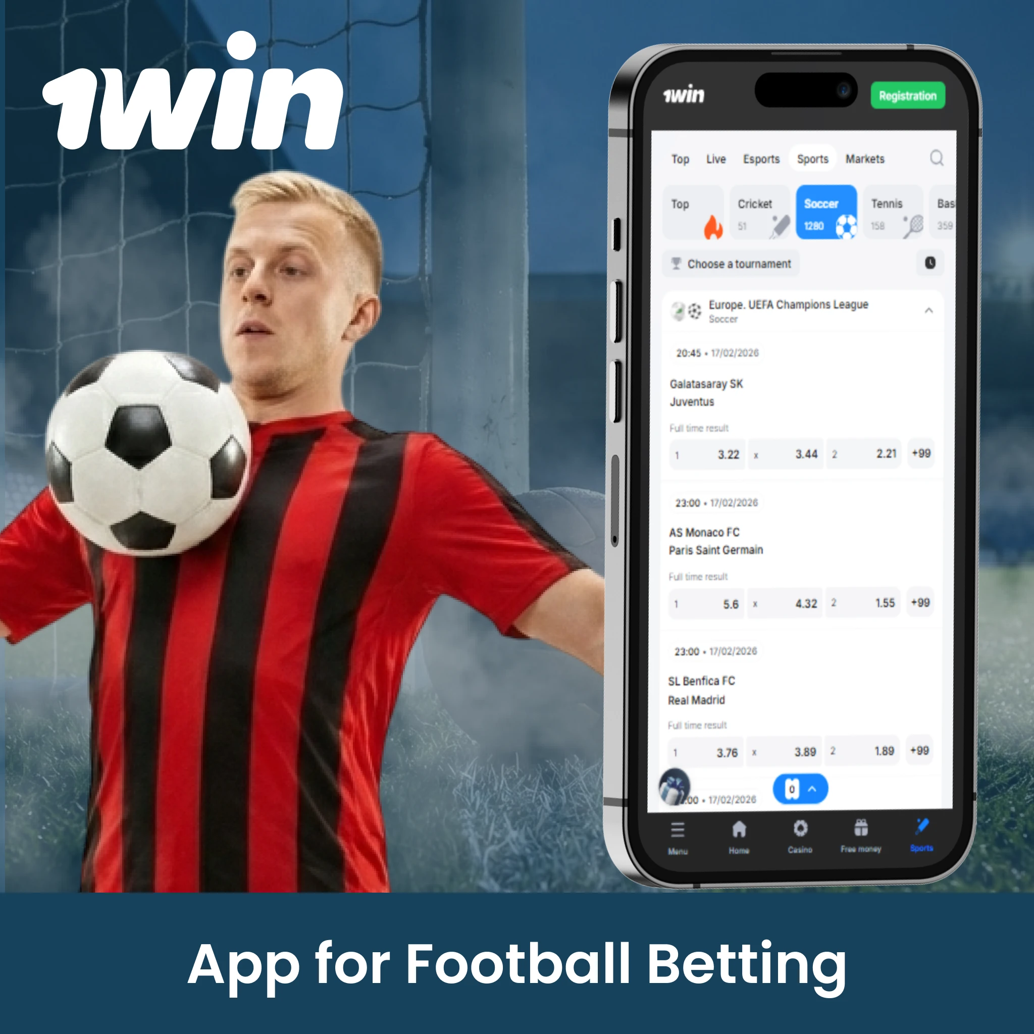 1win is The Best Football Betting Apps.