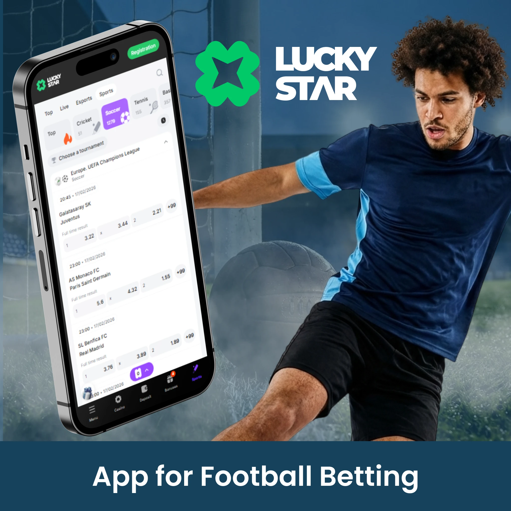 Lucky Star is The Best Football Betting App.