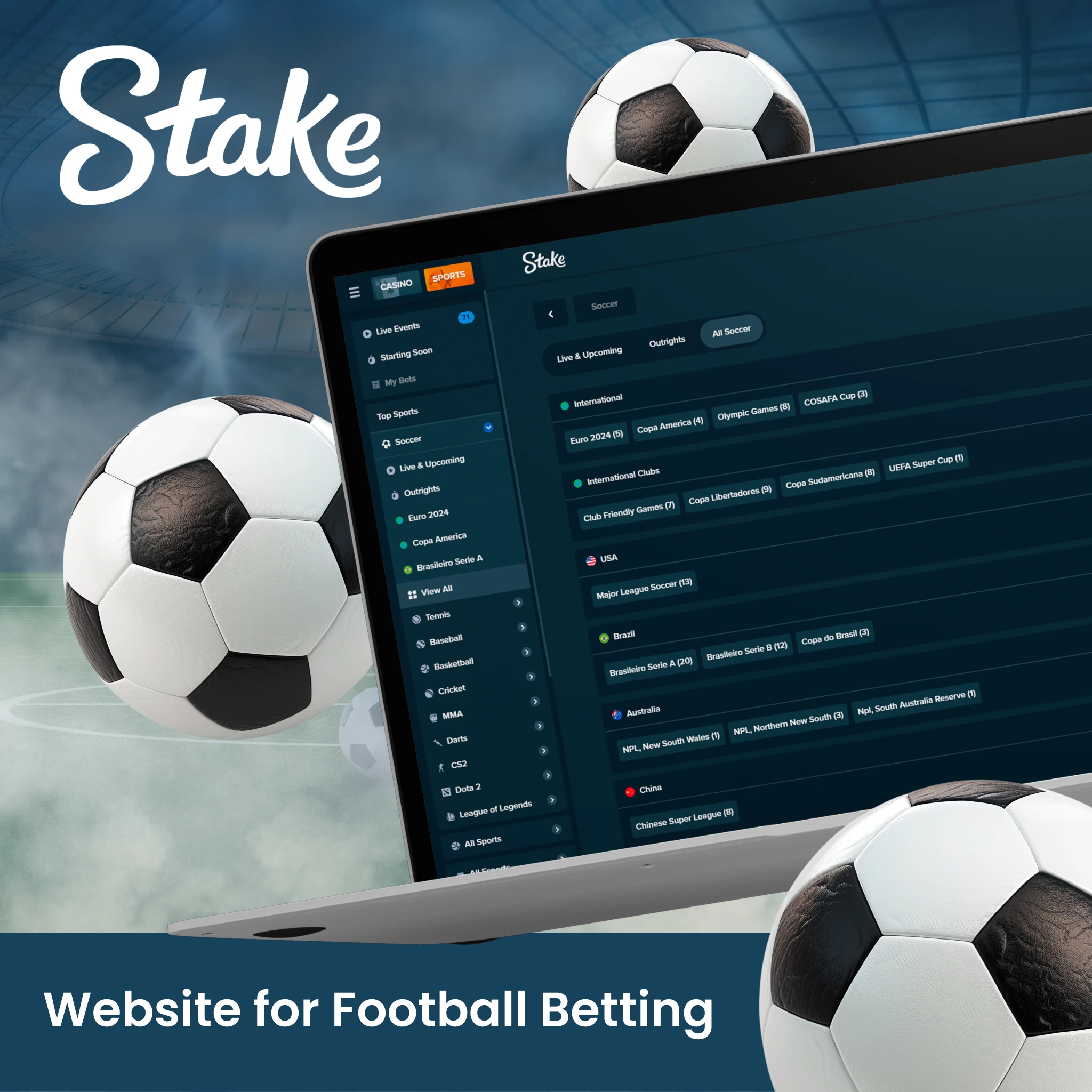 Stake is a great option for bettors seeking a great time placing football bets.