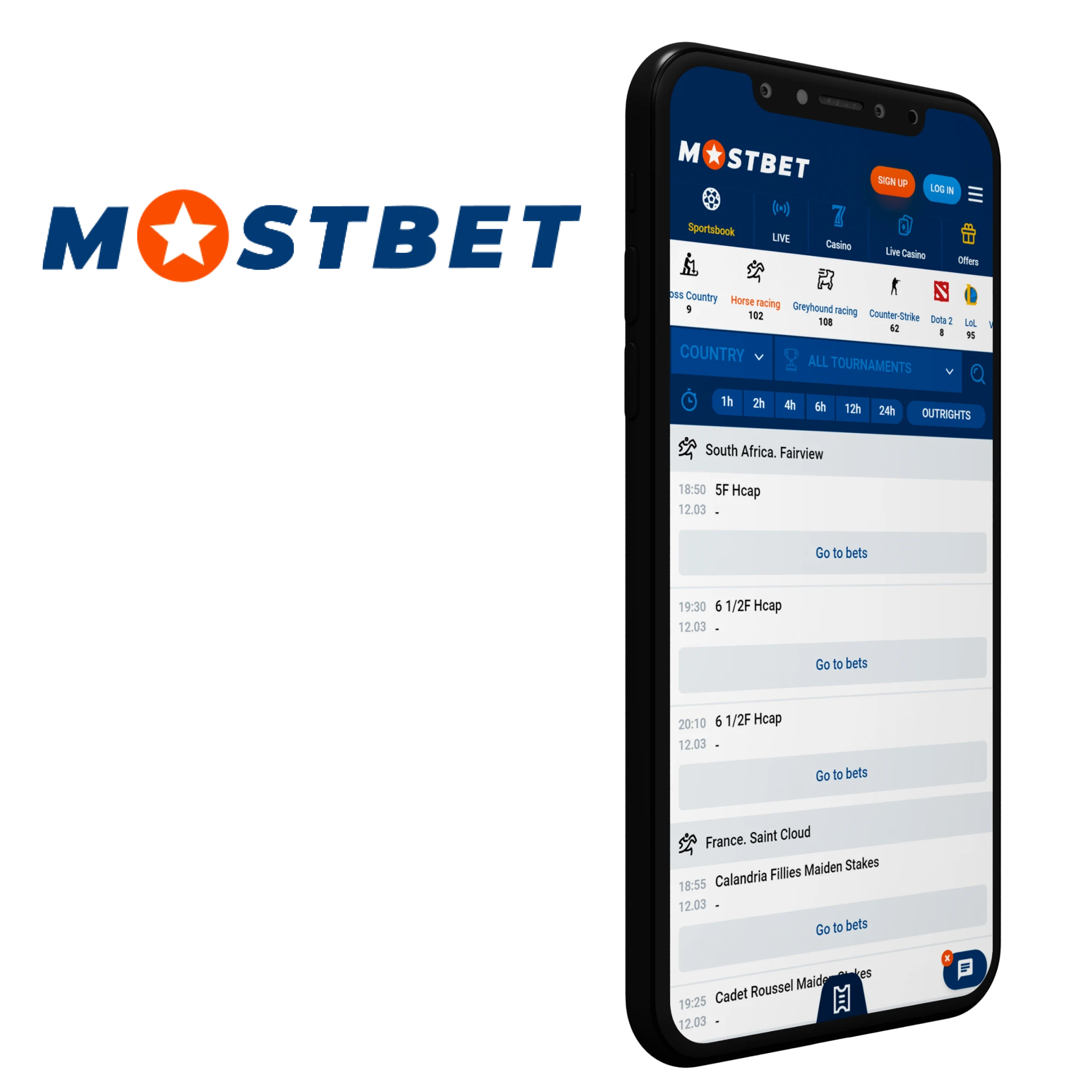 Experience the convenience and excitement of horse racing betting with Mostbet's versatile app.