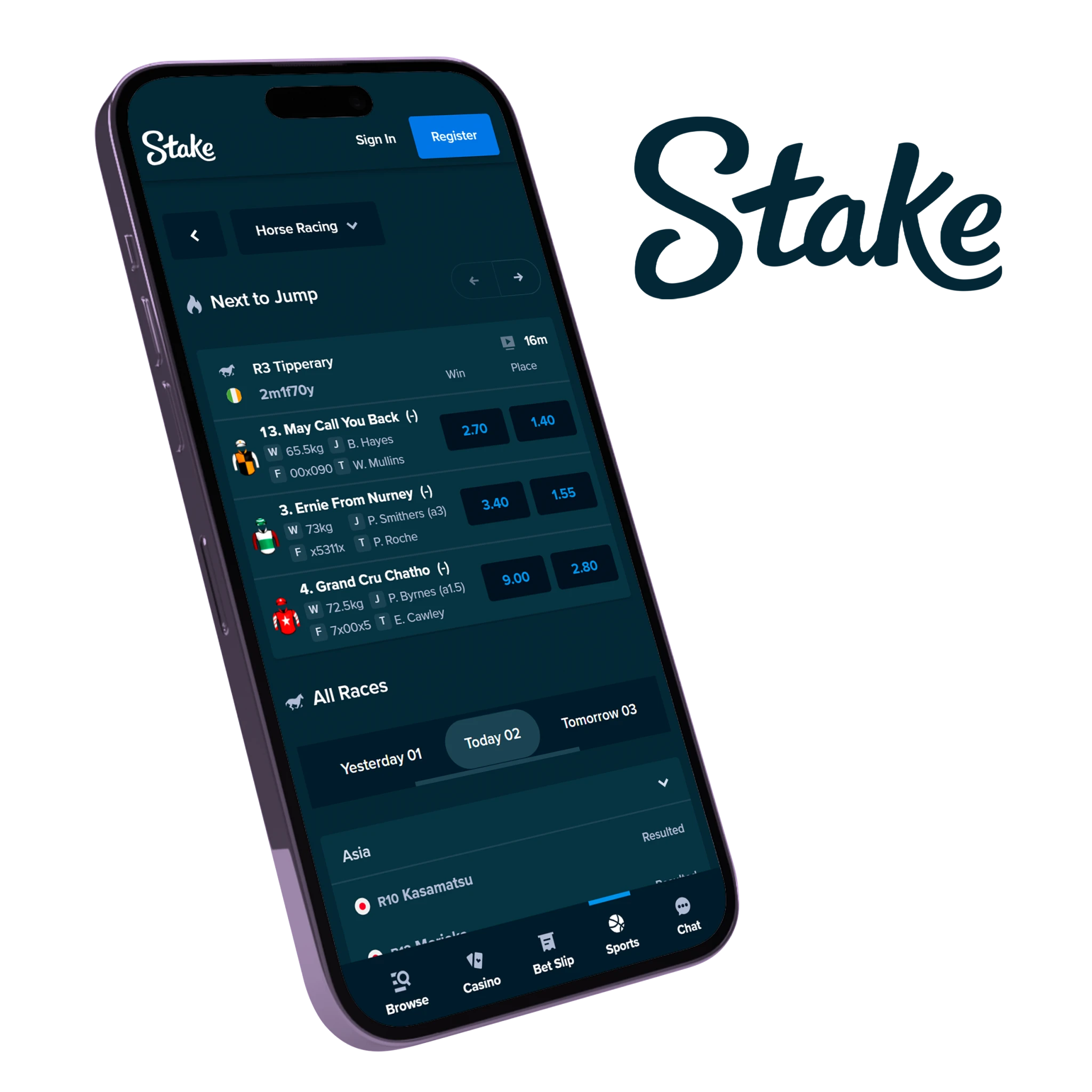 The Stake app is a reliable choice for horse racing fans looking for a wide range of betting options.