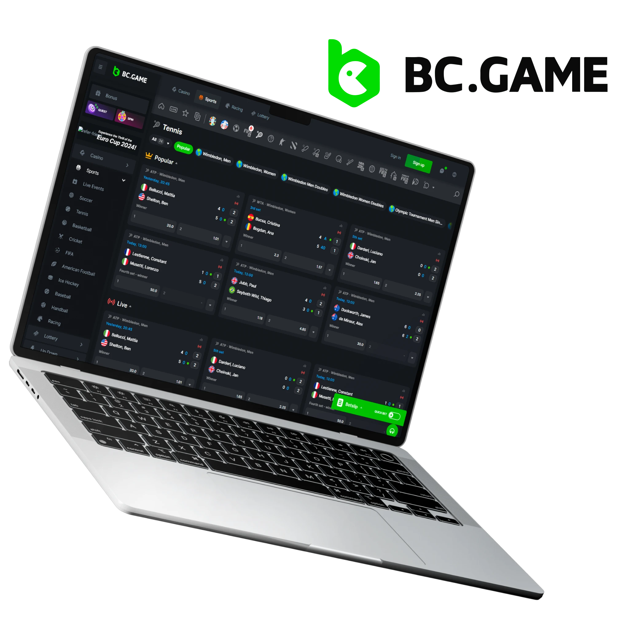 BC.Game continues to innovate tennis betting by offering unique opportunities for its users.