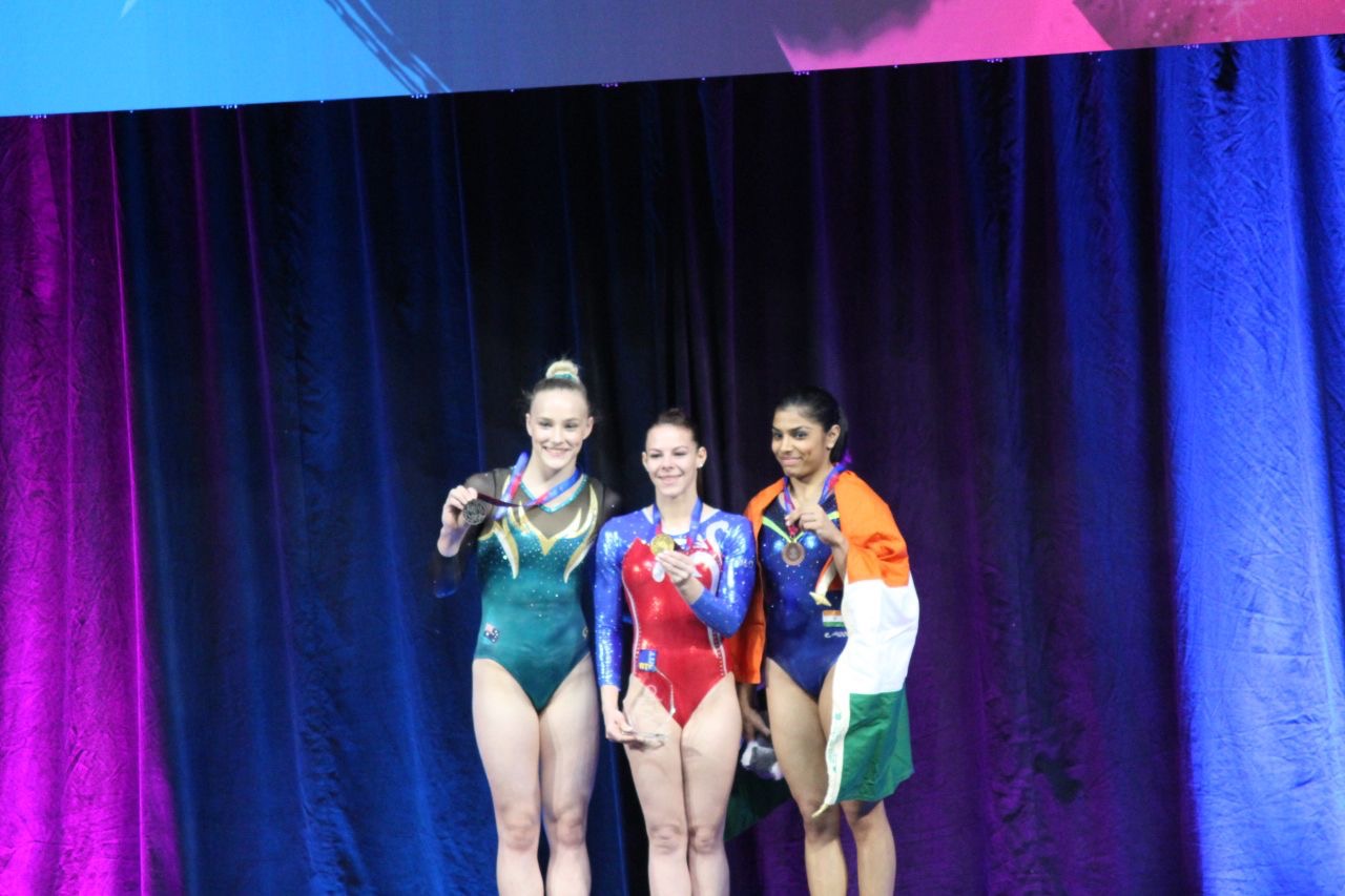 Aruna Budda Reddy wins bronze at Gymnastics World Cup to create history
