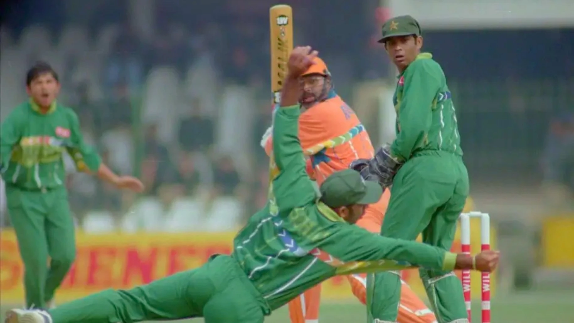 Pakistan defeats the Netherlands in World Cup on 26 February 1996.