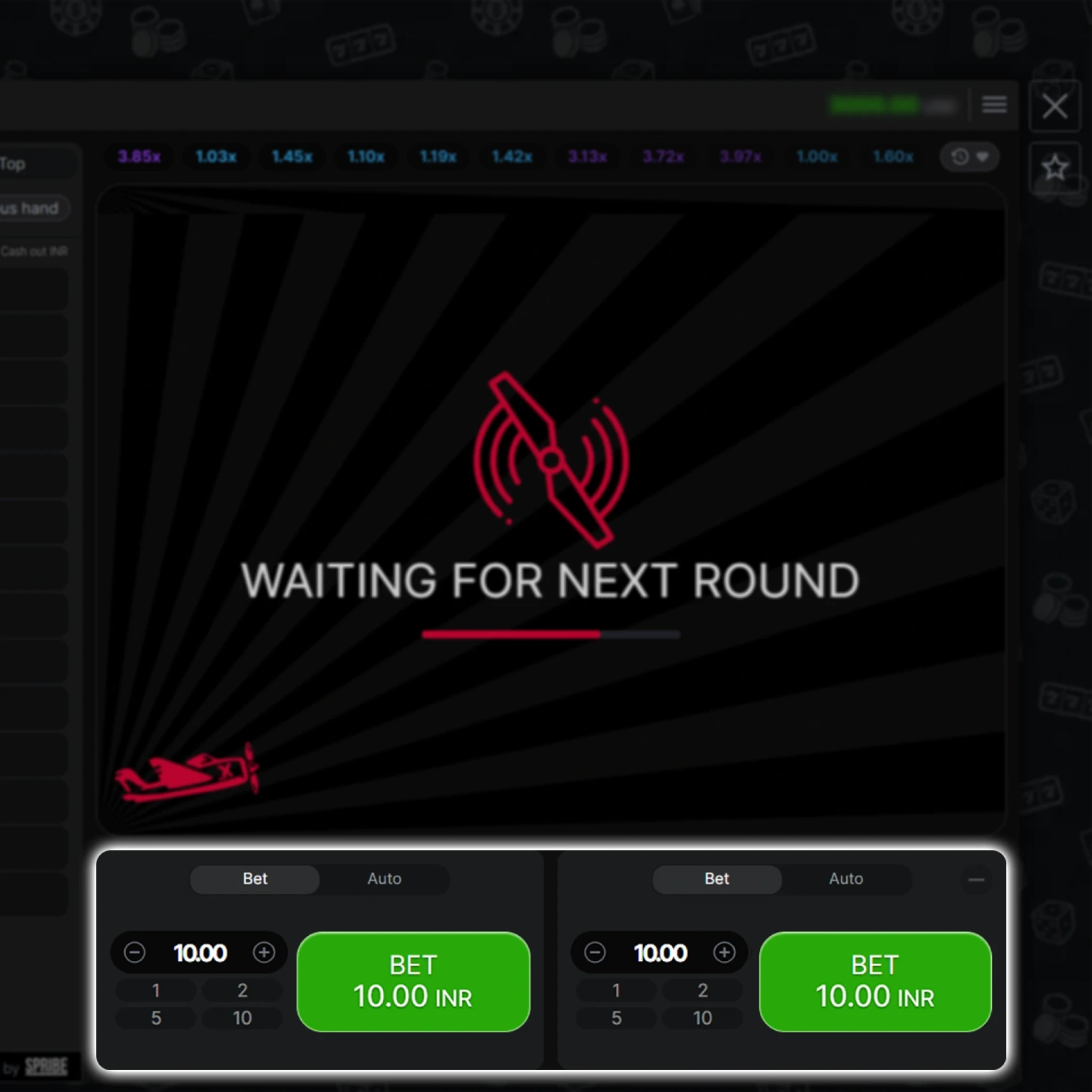 Find the Aviator game at Pin Up and place your bet.