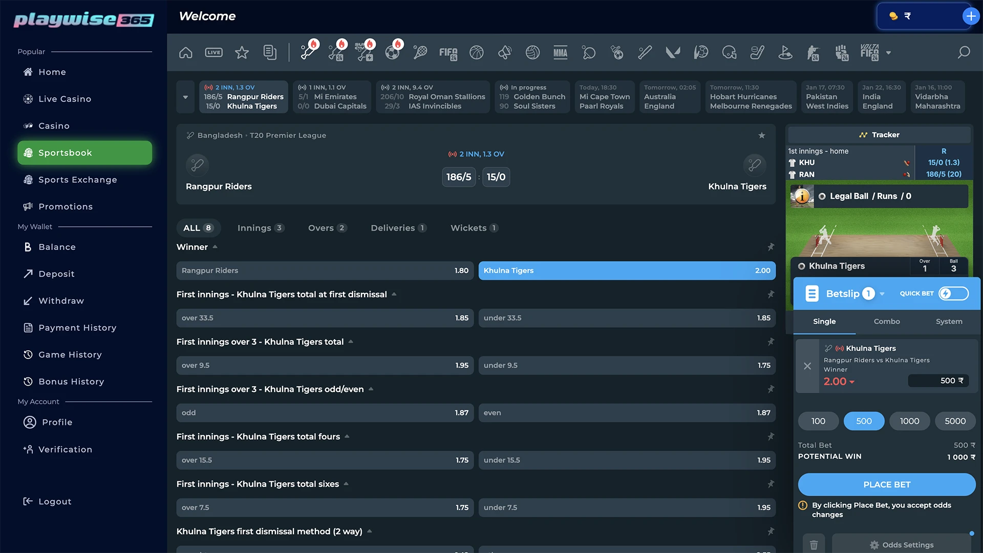 Evaluate Odds and Confirm Your Bet Selection.