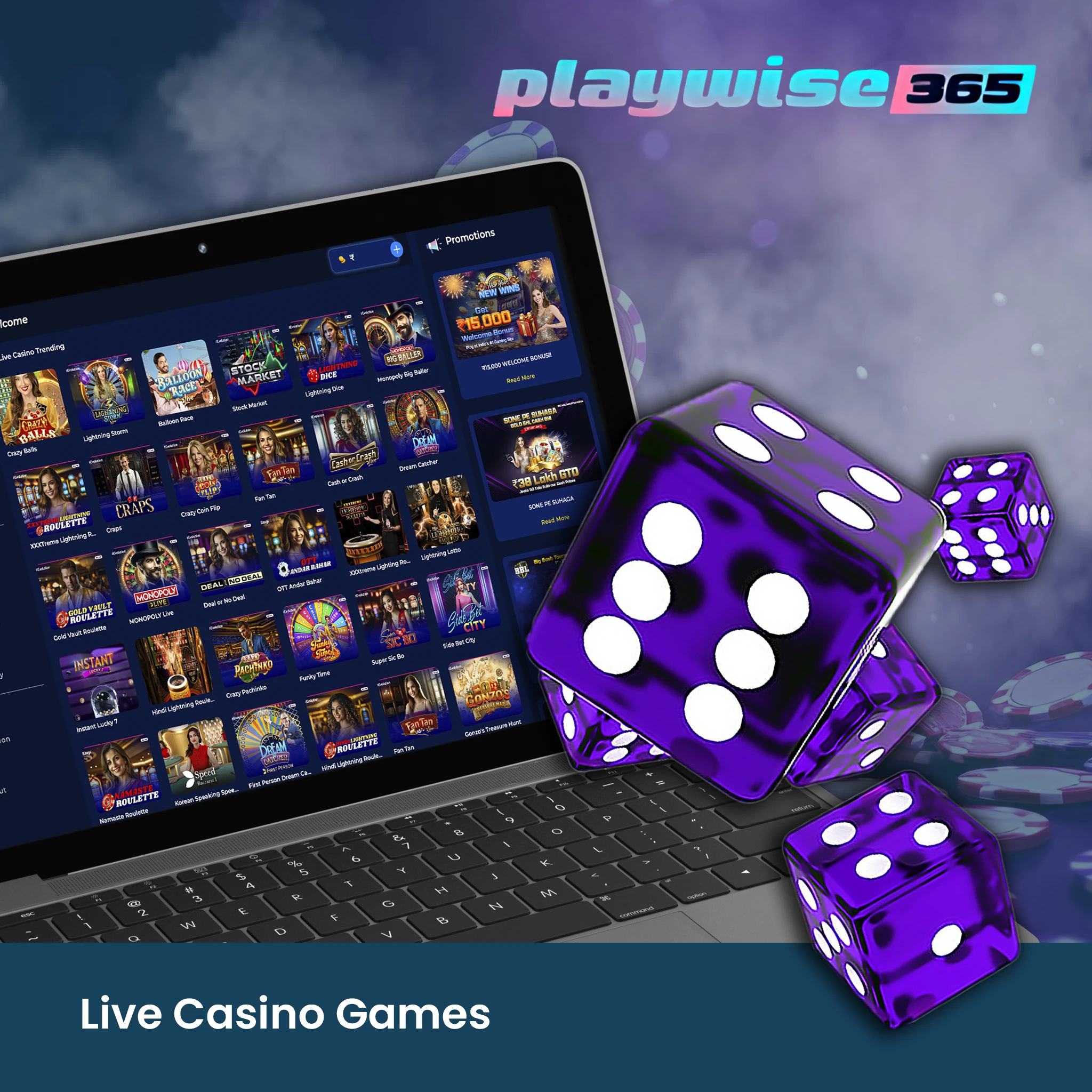 Live Casino Games on PlayWise365.