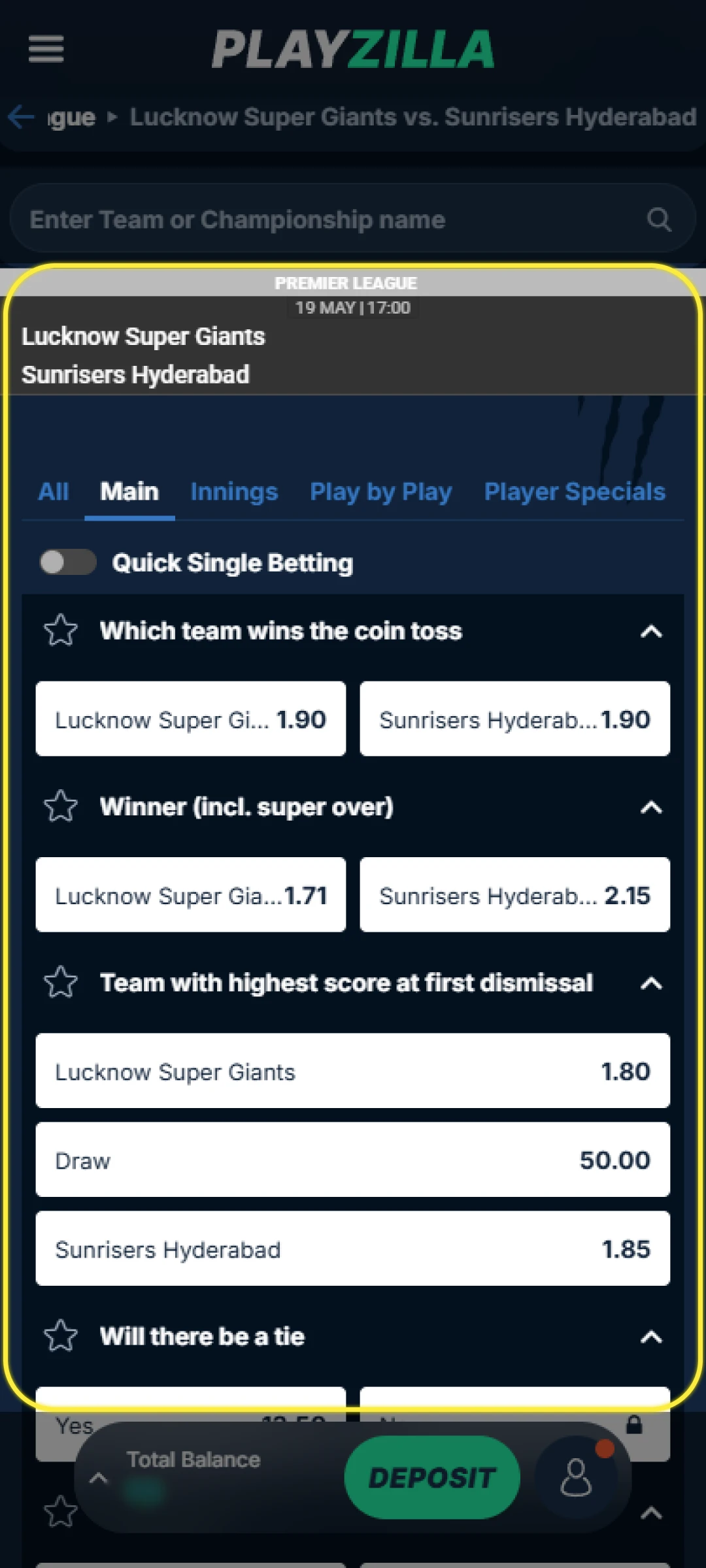 Pick the specific game or match within the sport you’ve chosen.