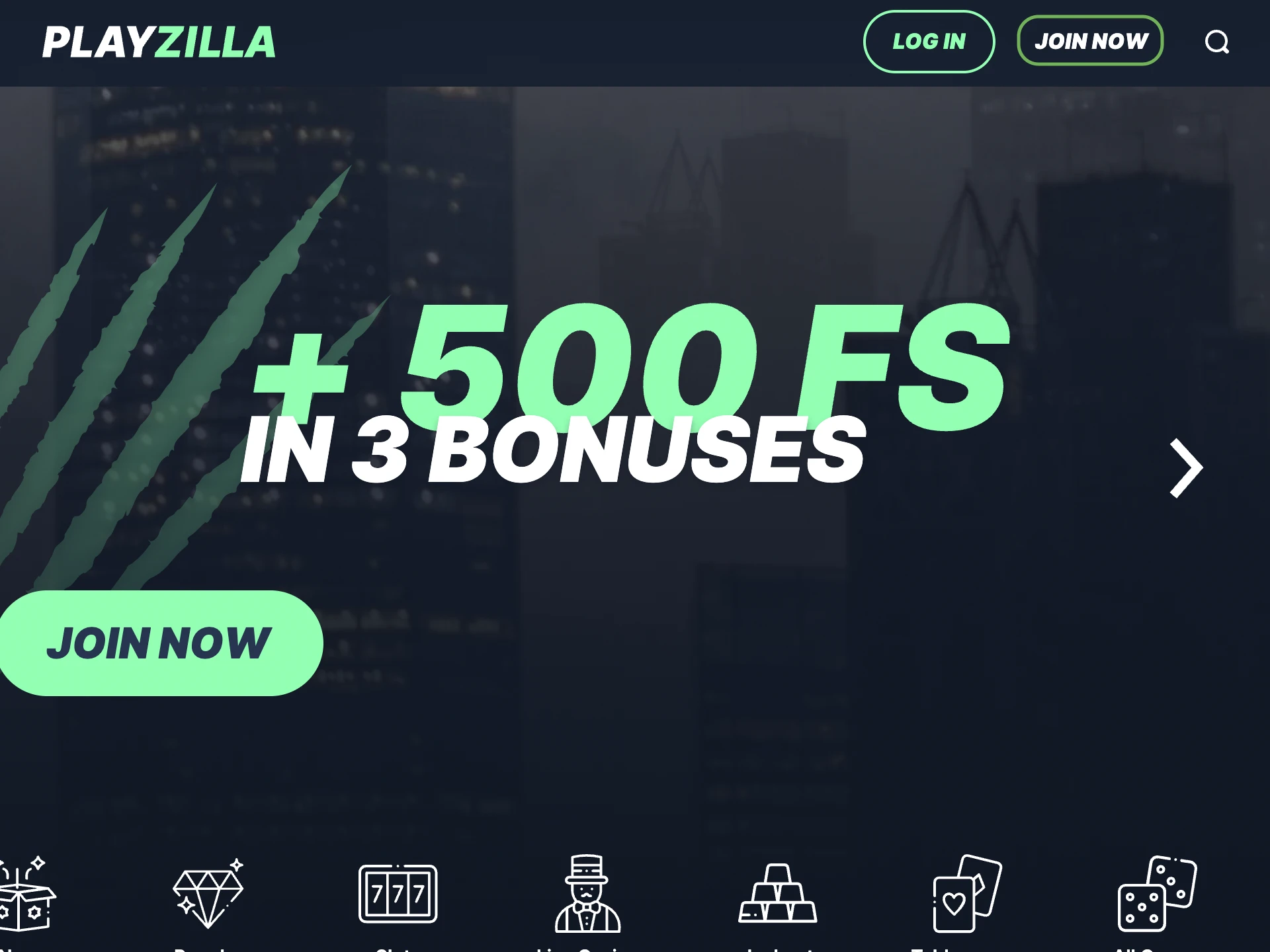 Visit the Official PlayZilla Website and Click “Join Now”.