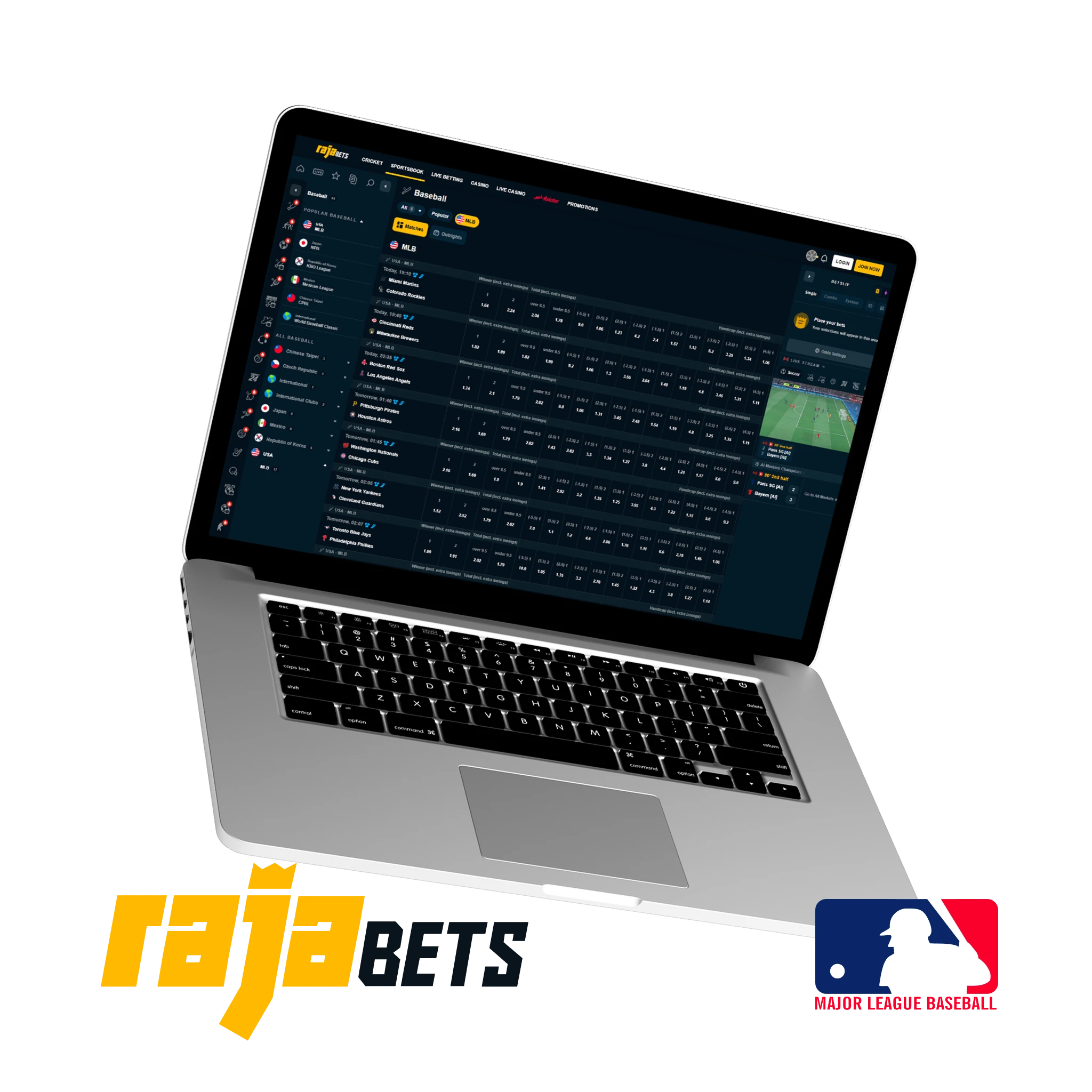 Rajabets one of the best choices for MLB Baseball Betting.