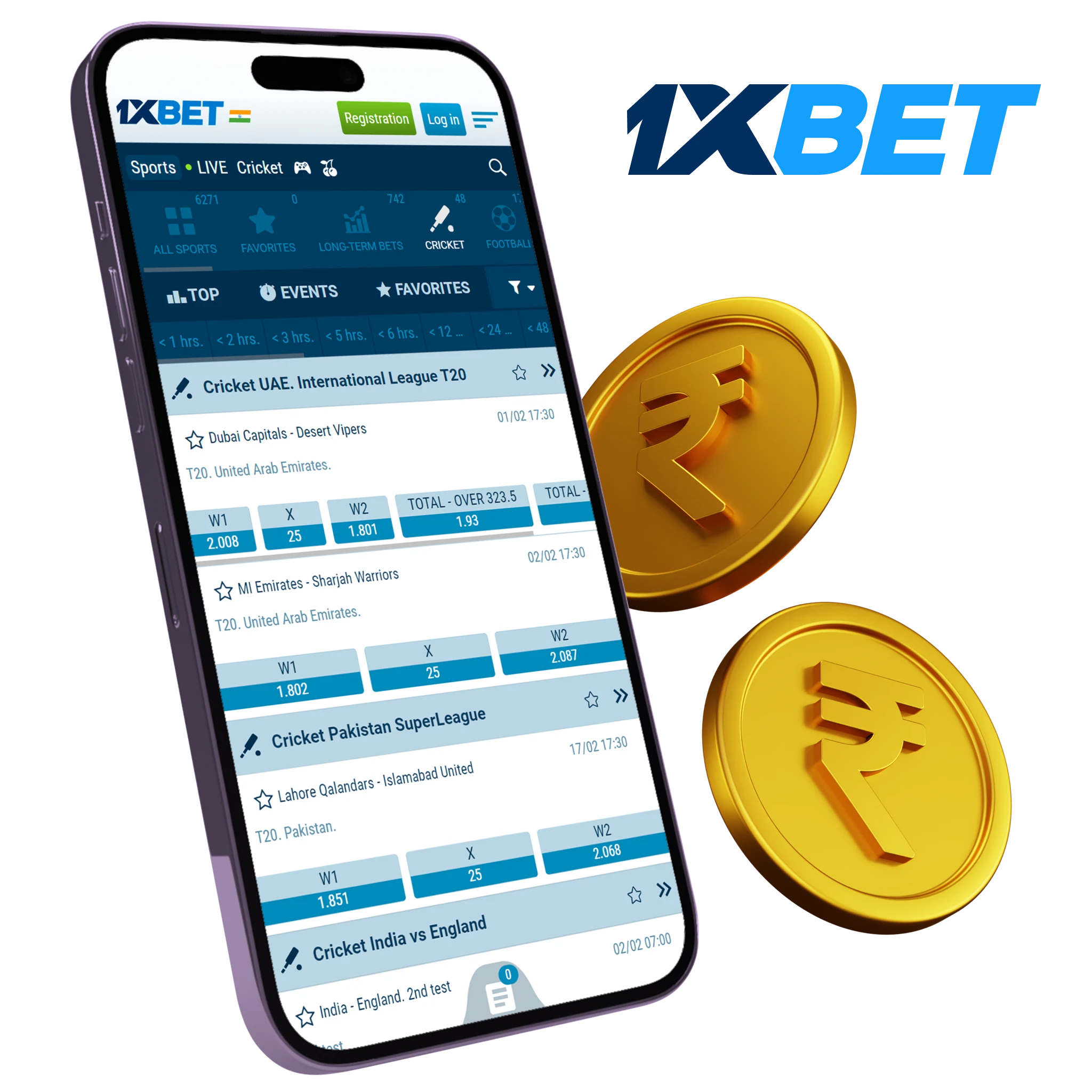 1xbet app offers an exceptional experience in real money cricket betting. 