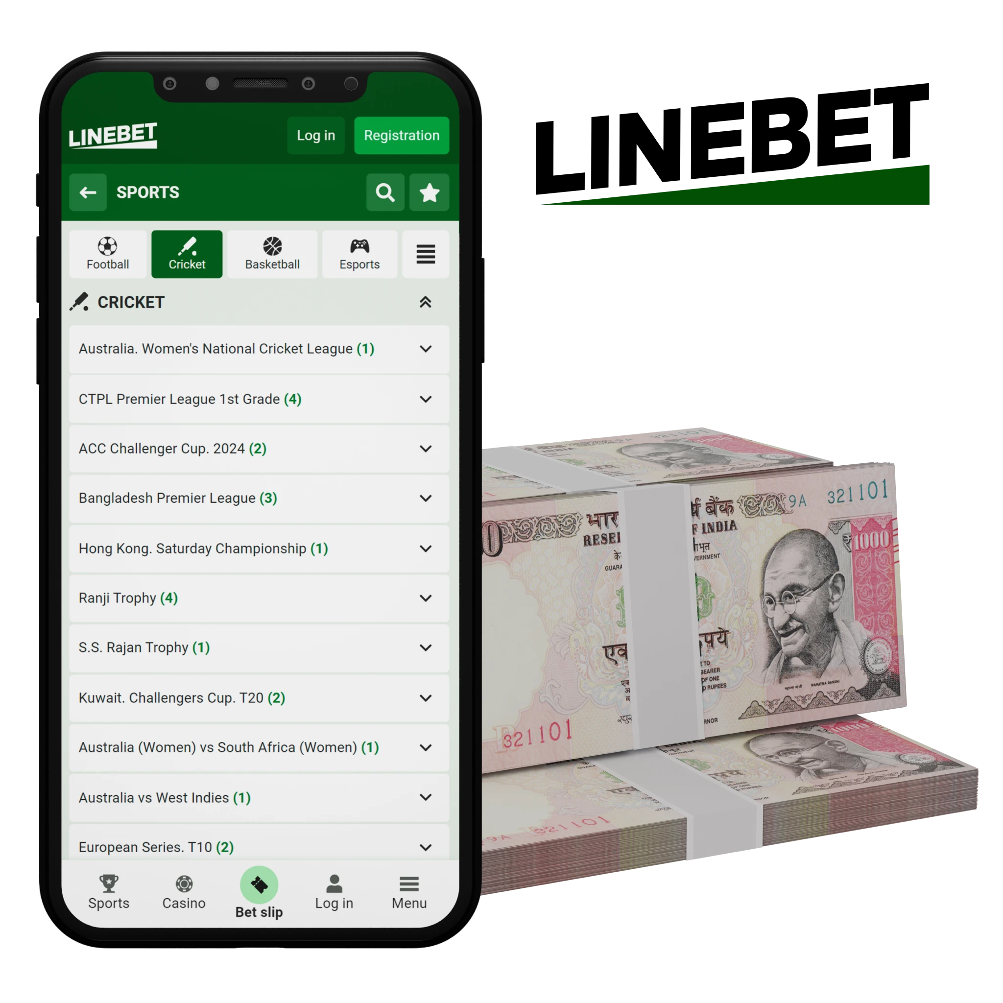 You can quickly place a bet on cricket with real money by downloading the Linebet application.