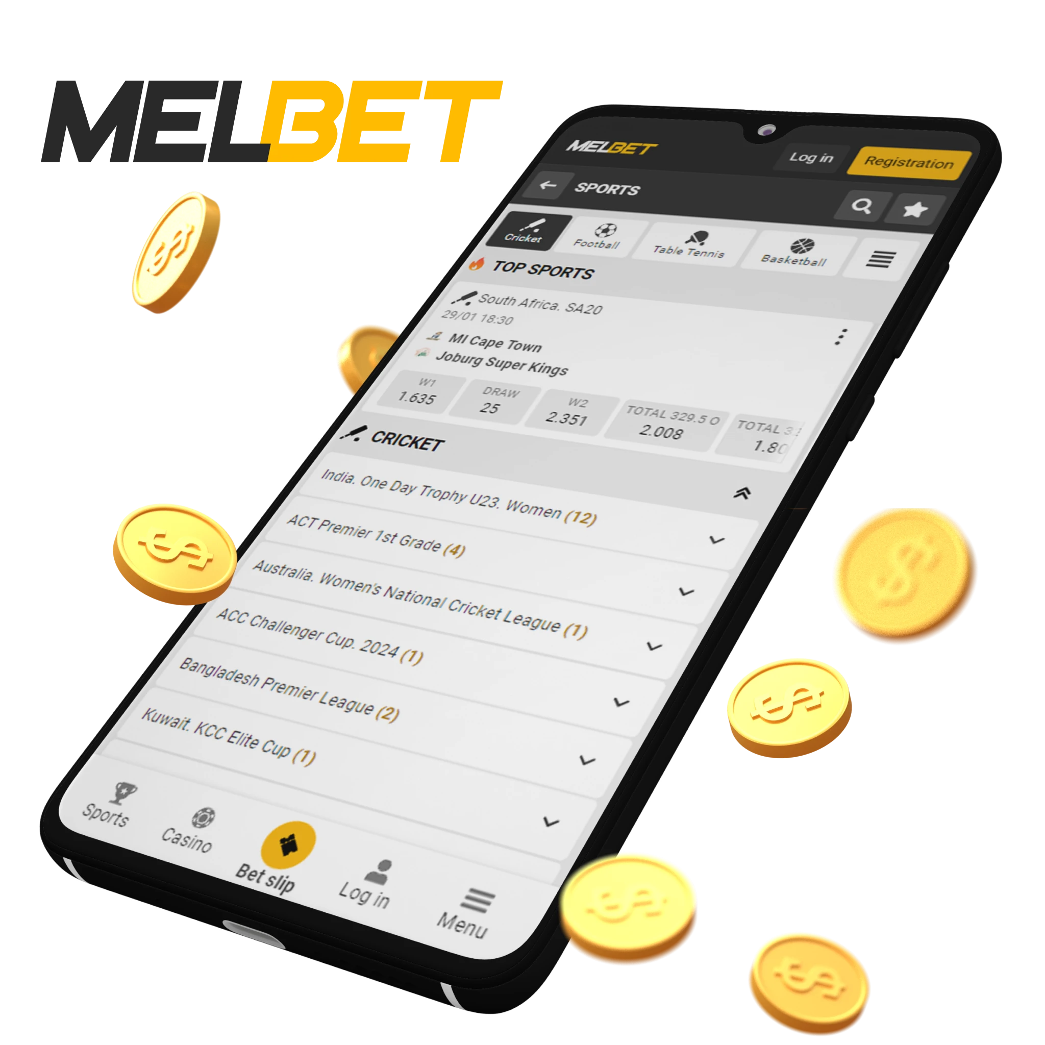 The Melbet app is designed according to all the latest technologies for real money cricket betting.