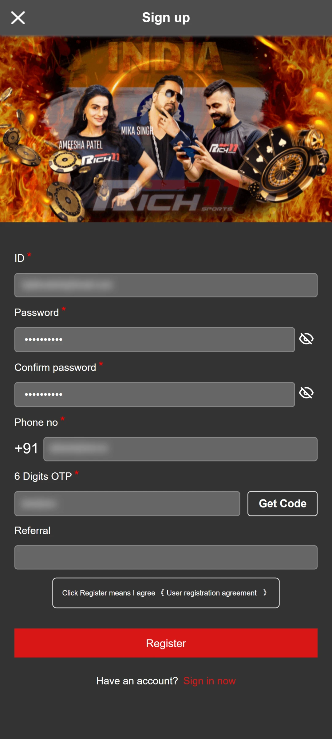 How to Sign Up and Verify your Account Rich11 Casino.