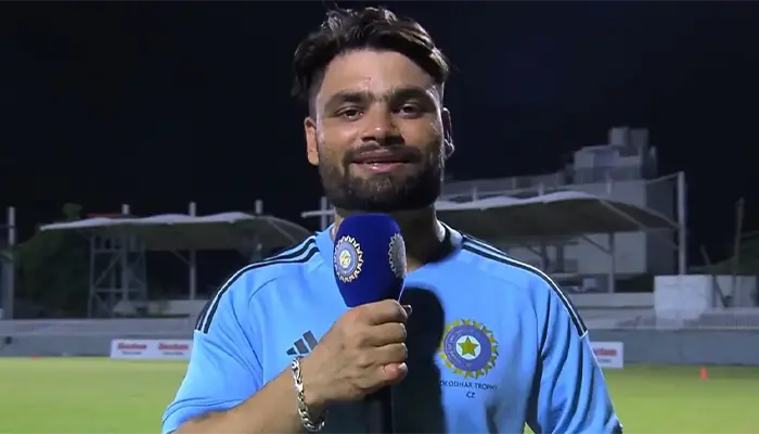 Rinku Singh in a pre match interview of the Indian team.