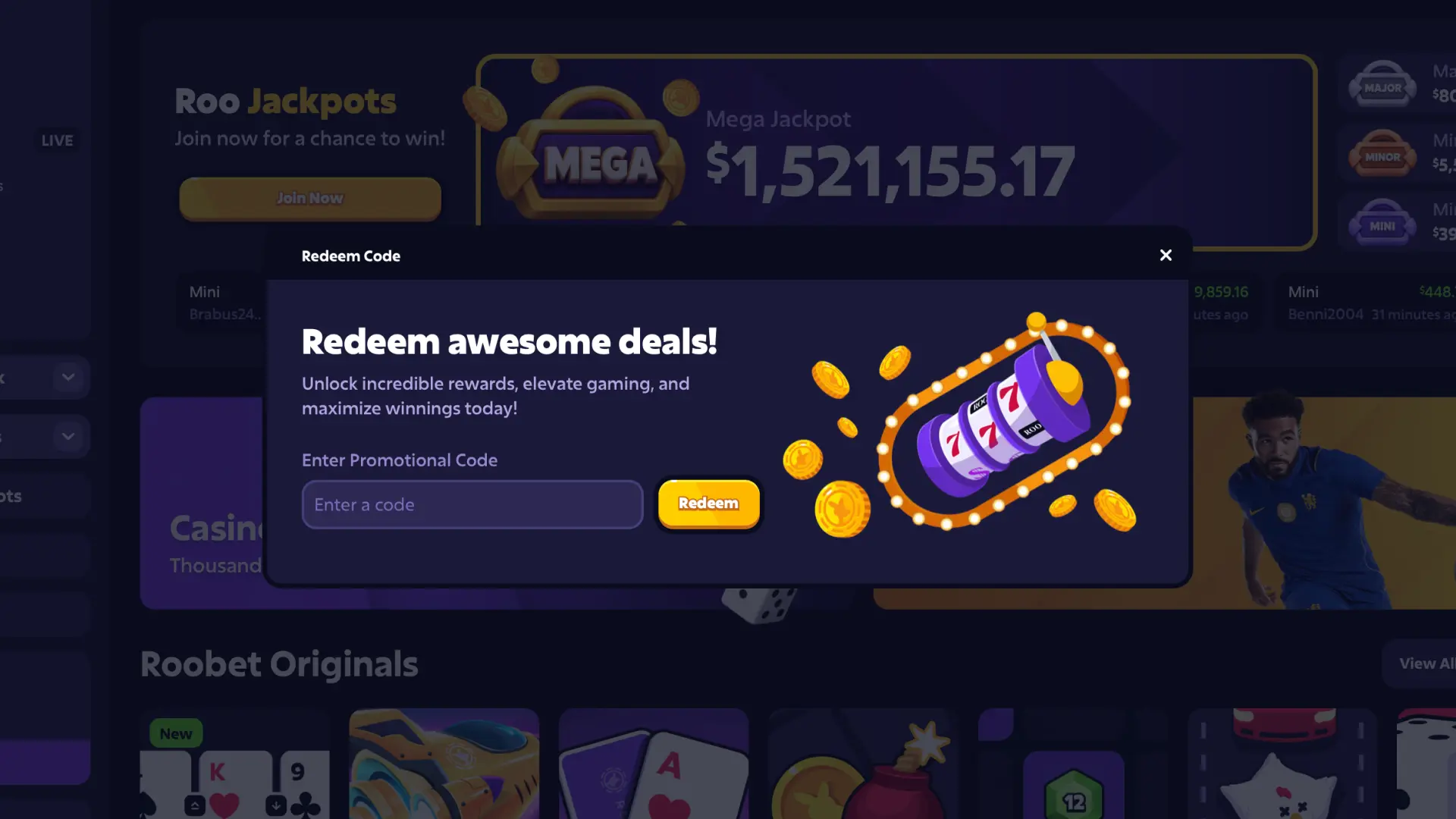 Referral Code at Sign Up.