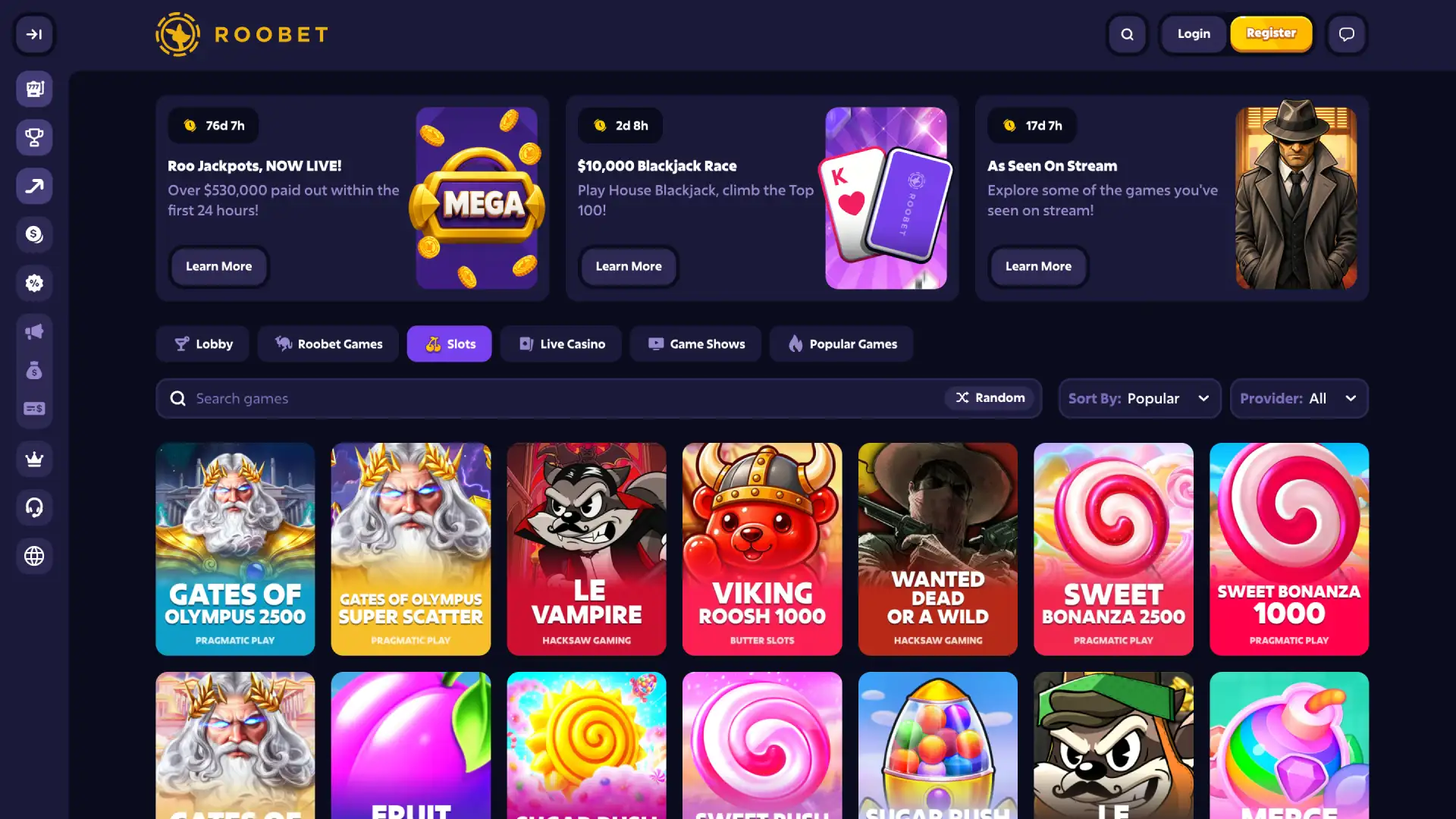Roobet Slots.