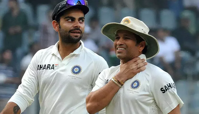 Sachin Tendulkar and Virat Kohli in test format for the Indian team.