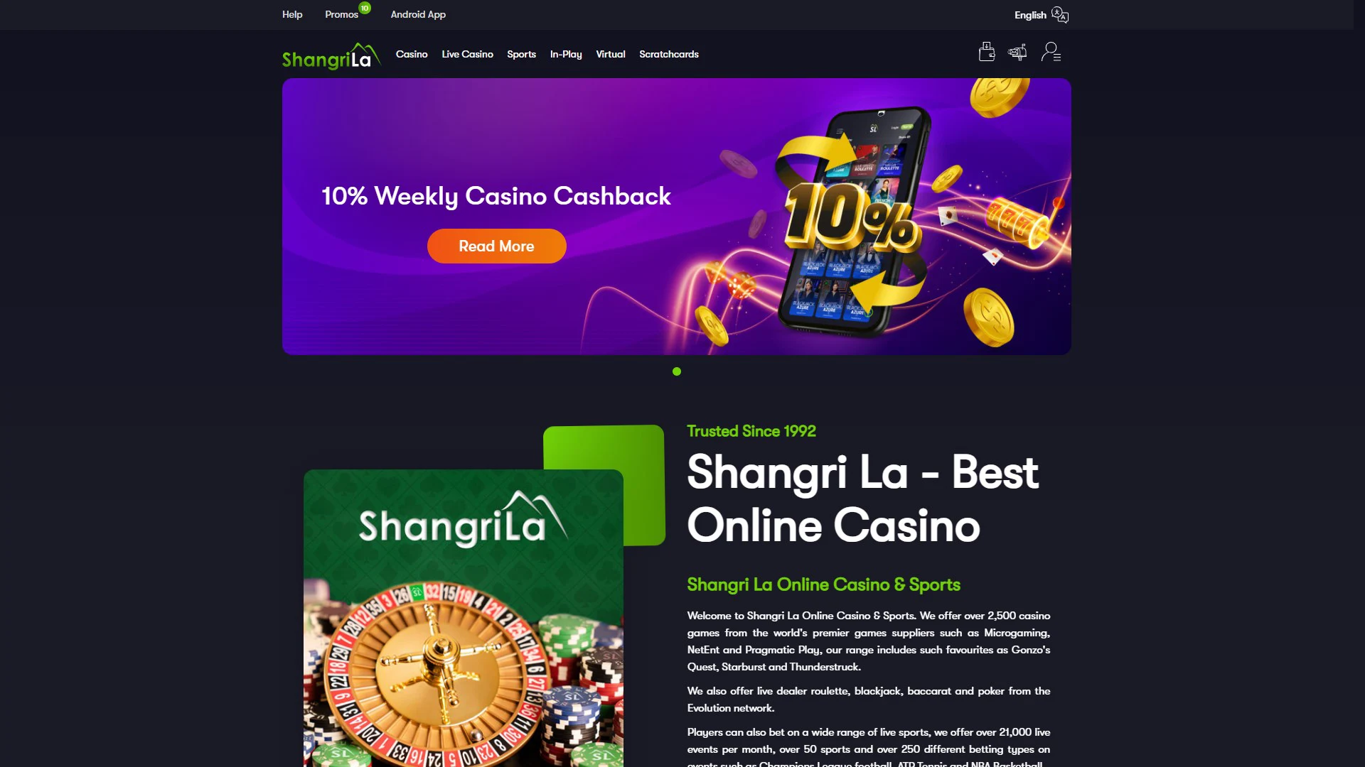 Complete the transaction and start playing casino games online.