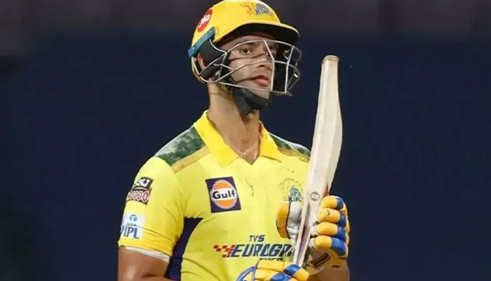 Shivam Dube in the Chennai Super Kings Jersey.