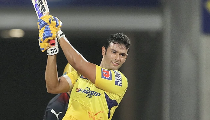 Shivam Dube playing for the Chennai Super Kings.