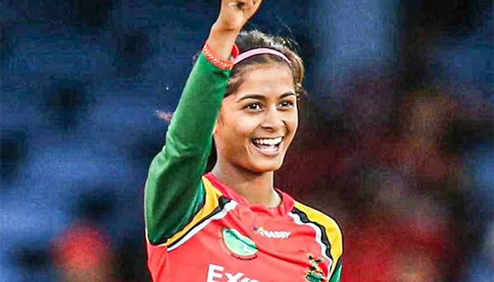 Shreyanka Pati in the Caribbean Premier League.