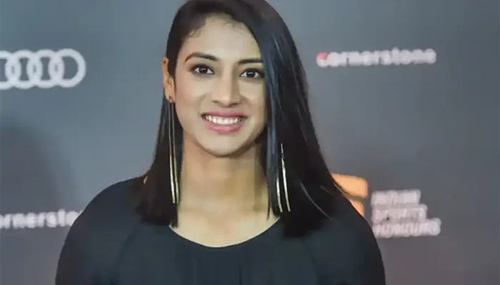 Smriti Mandhana during an event of the Indian team.