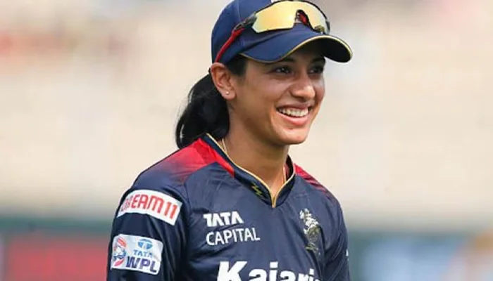 Smriti Mandhana playing for Royal Challengers Bangalore in WPL.