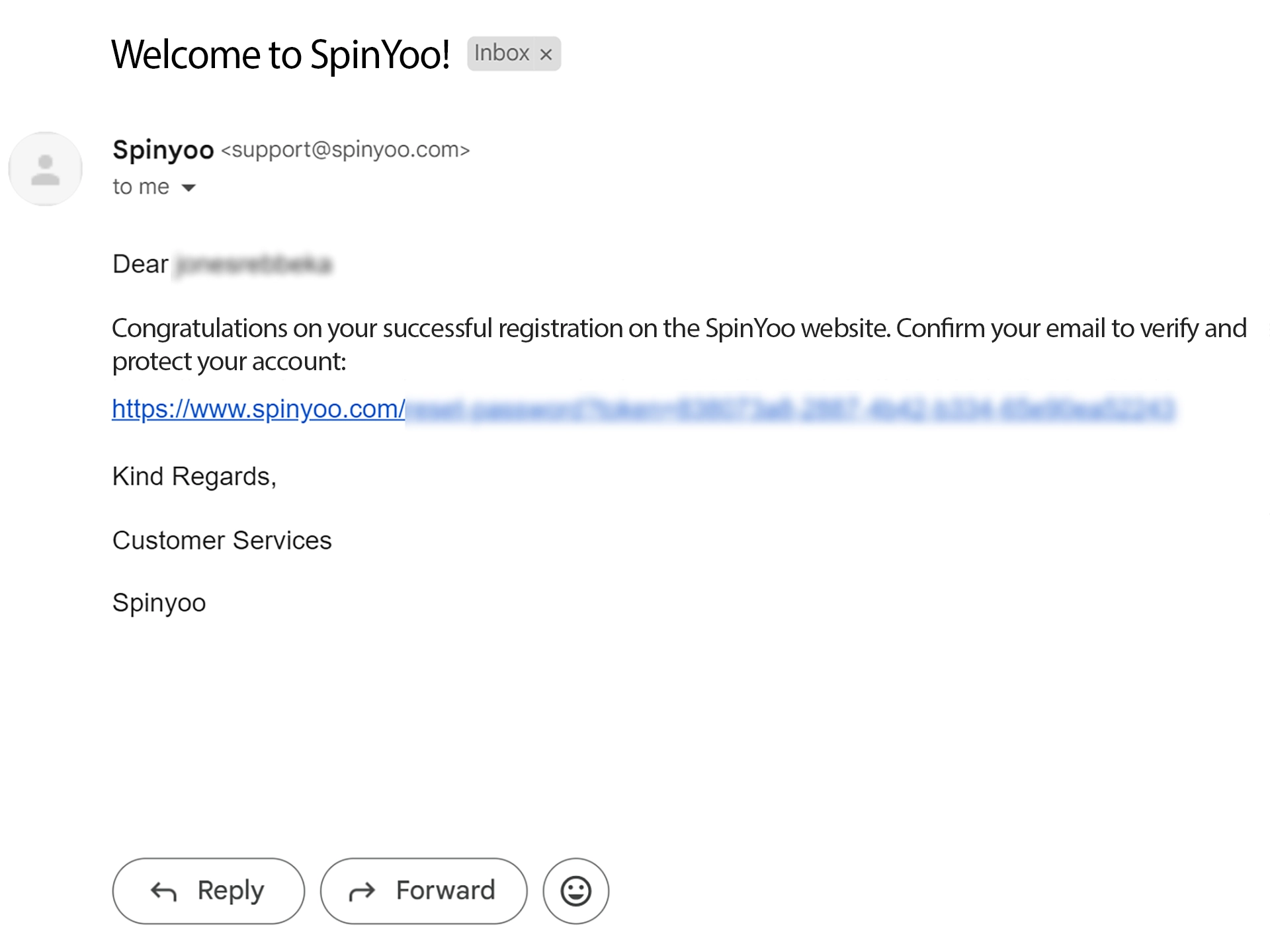 Activate your account using the link from your confirmation email from Spinyoo.