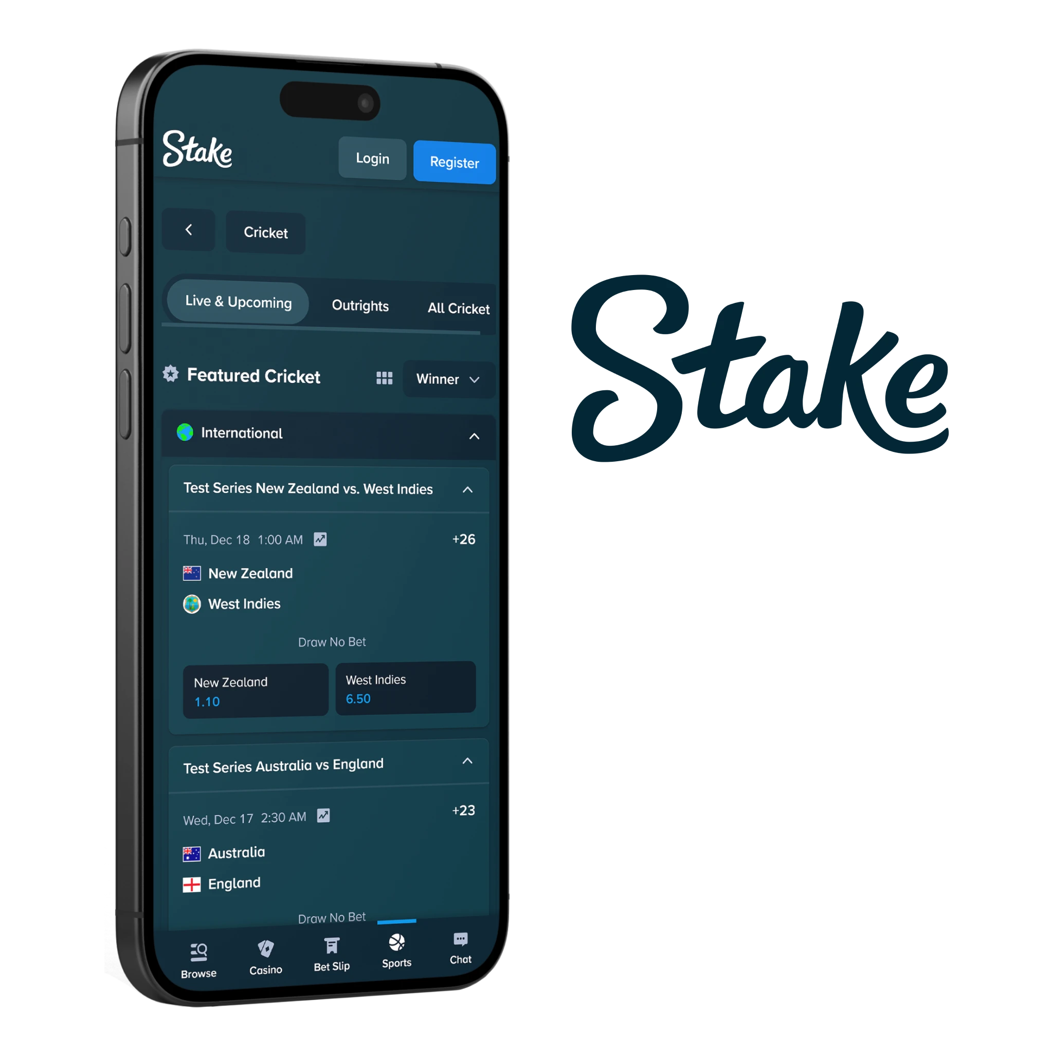 Stake ios app for crypto bettors on iPhone.