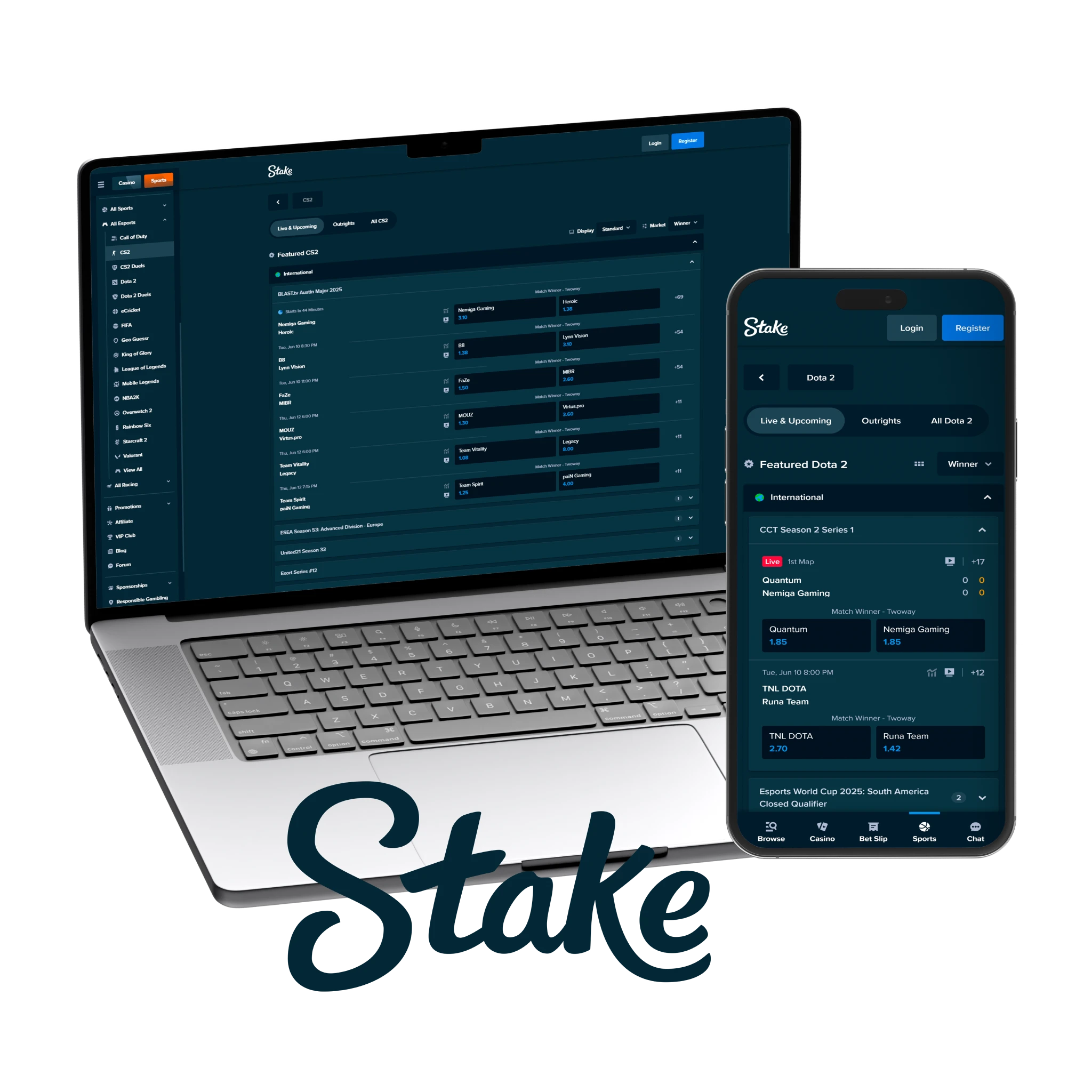 Stake — top esports betting platform for cryptocurrency users.
