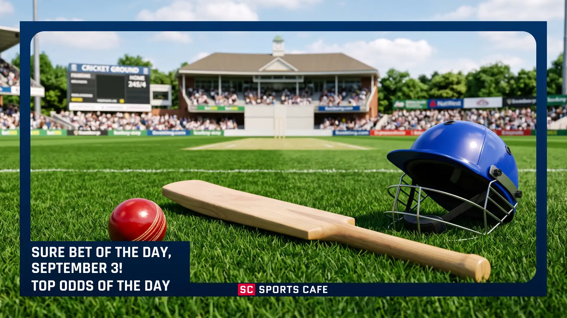 Cricket matches and top odds for September 3.