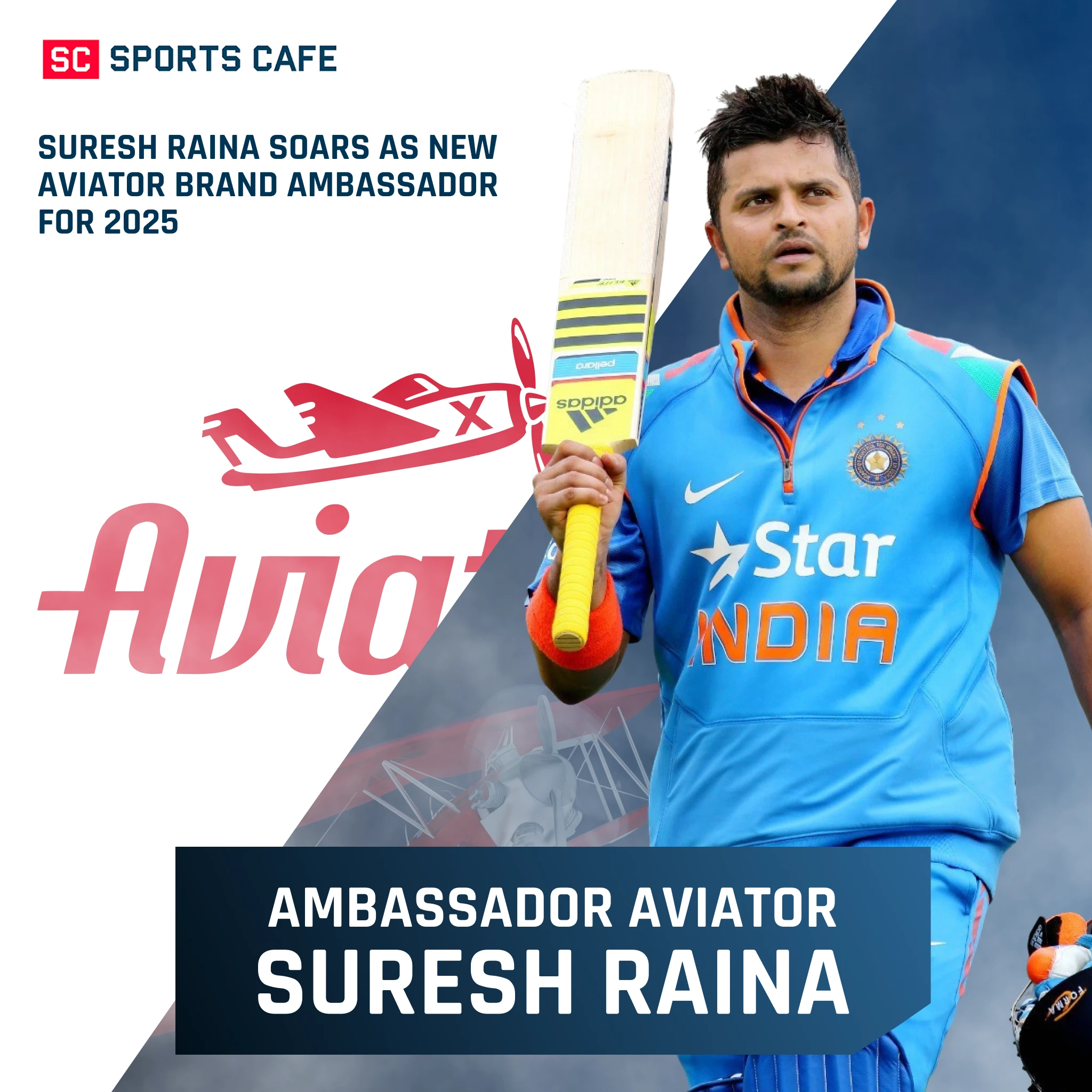Suresh Raina Soars as New Aviator Brand Ambassador for 2025