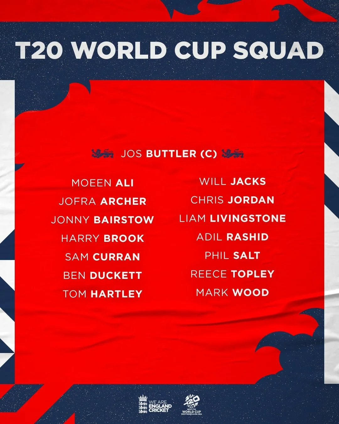 T20 World Cup Squad.