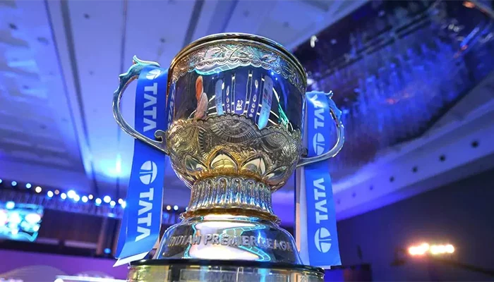 TATA IPL Trophy in the frame.