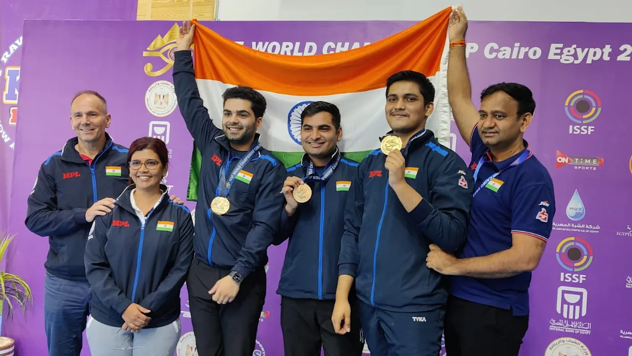 ISSF Rifle/Pistol World Championship 2022 | Indian men’s 10m air rifle team bags gold medal