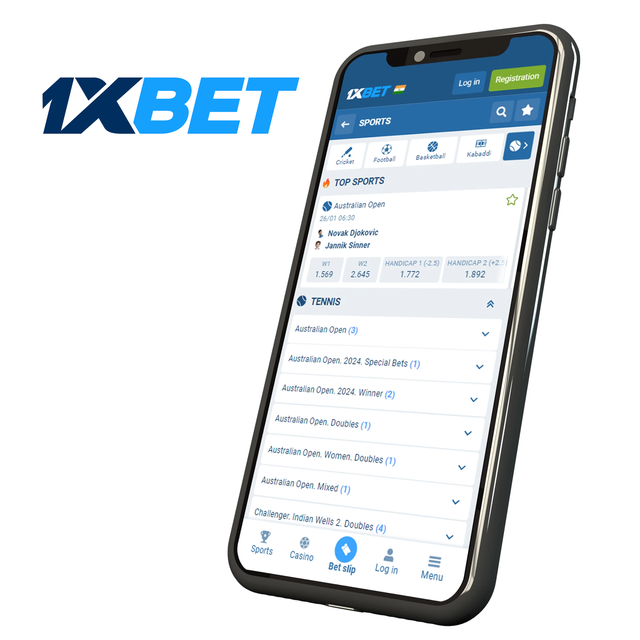 You may start a spectacular online tennis betting journey by downloading the incredible 1xbet app.