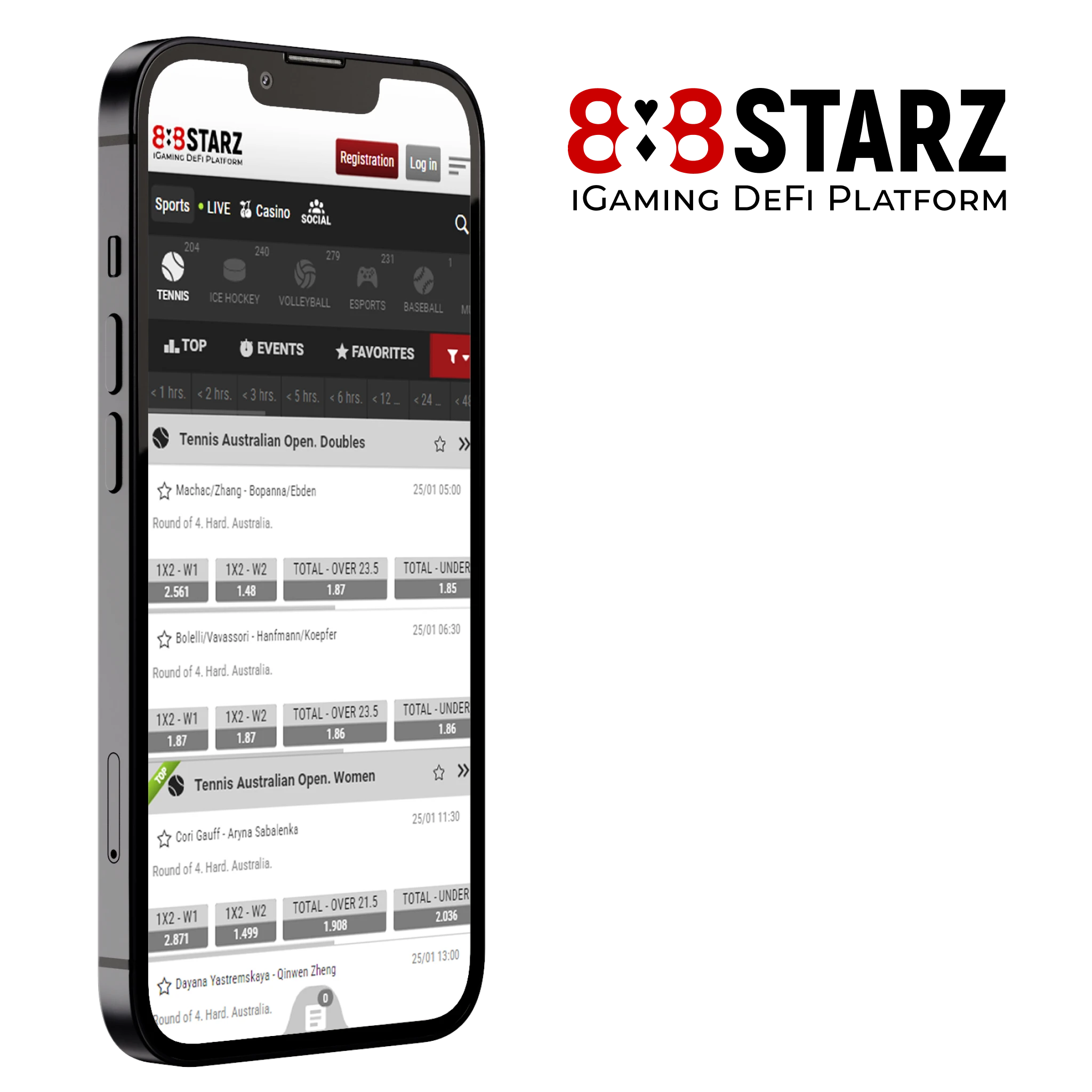 Get ready to enjoy the thrill of tennis online betting by installing the 888starz mobile app.