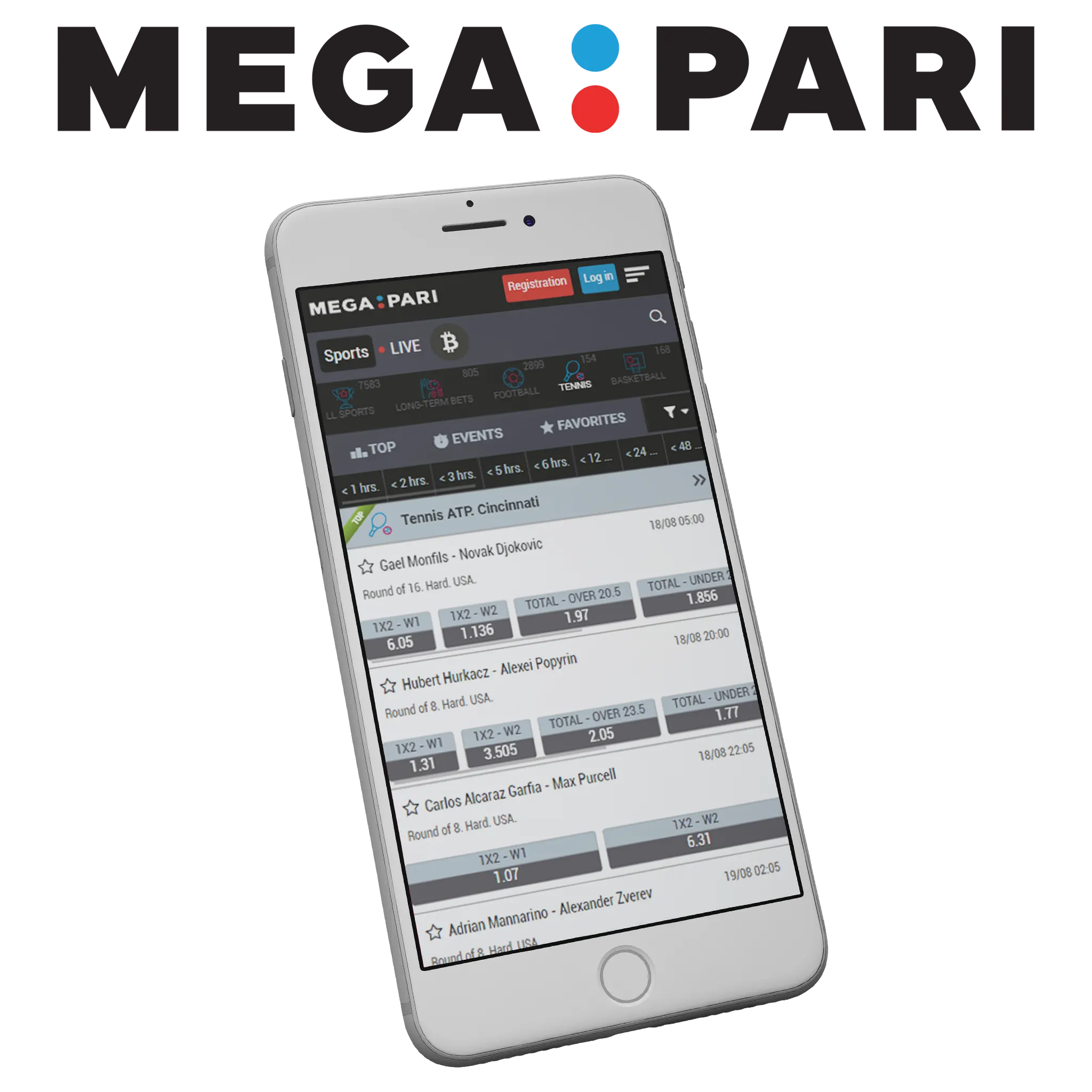 The Megapari app provides various payment options for tennis betting.