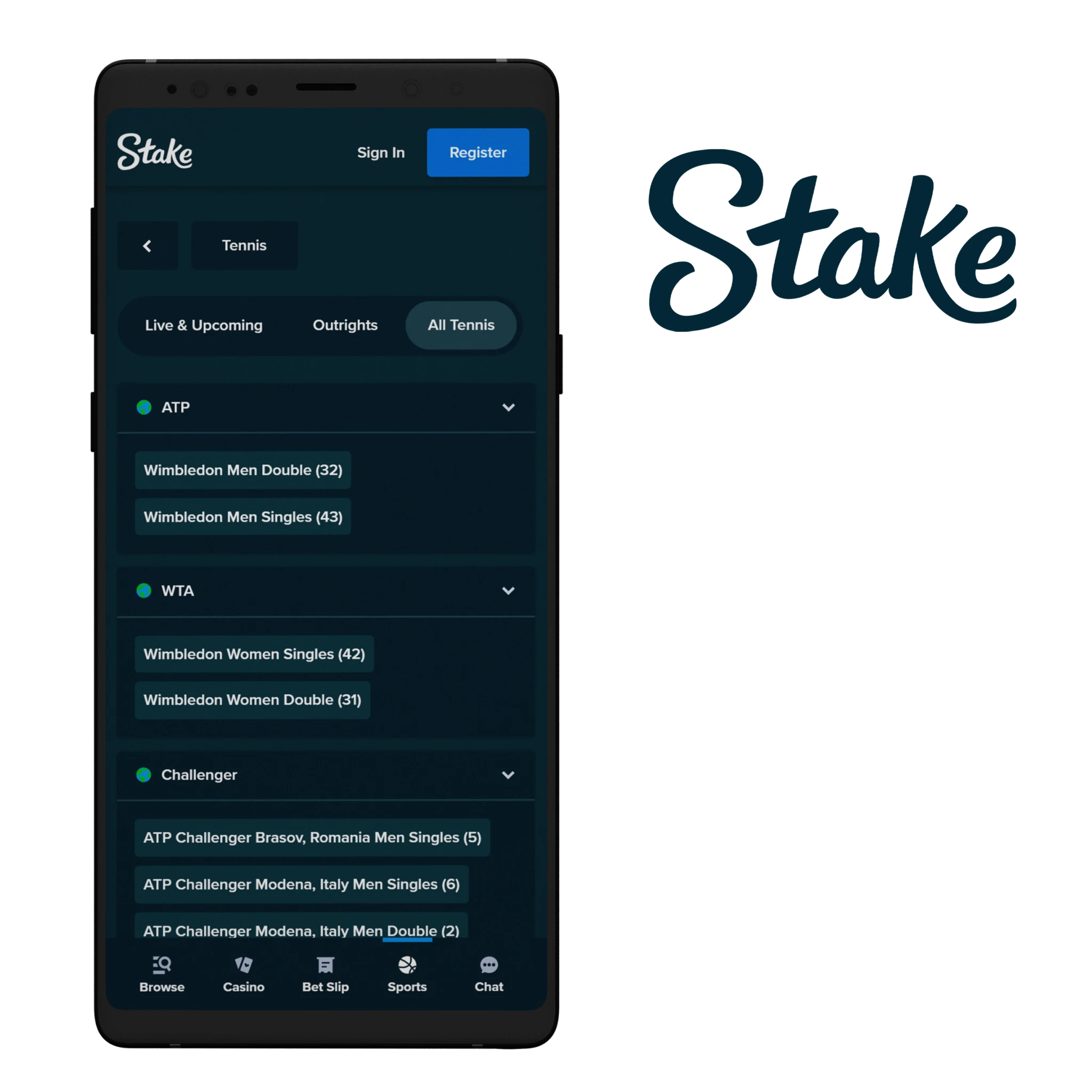  The Stake app is a reliable option for tennis betting with a focus on high-quality odds and variety.