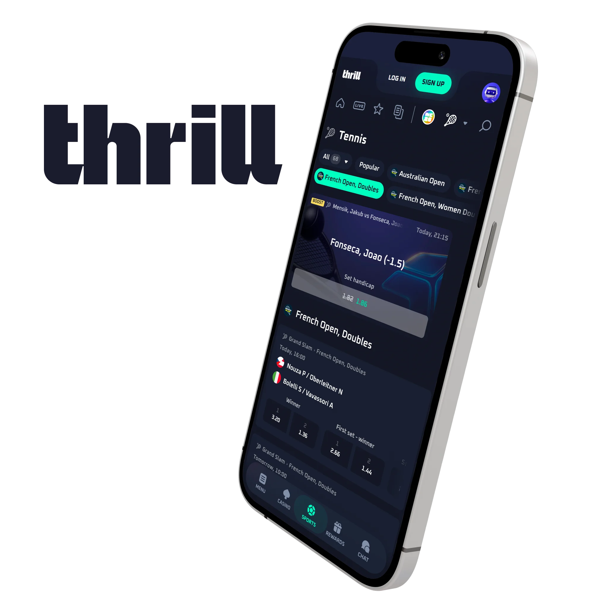 Tennis Betting Mobile App in India - Thrill.
