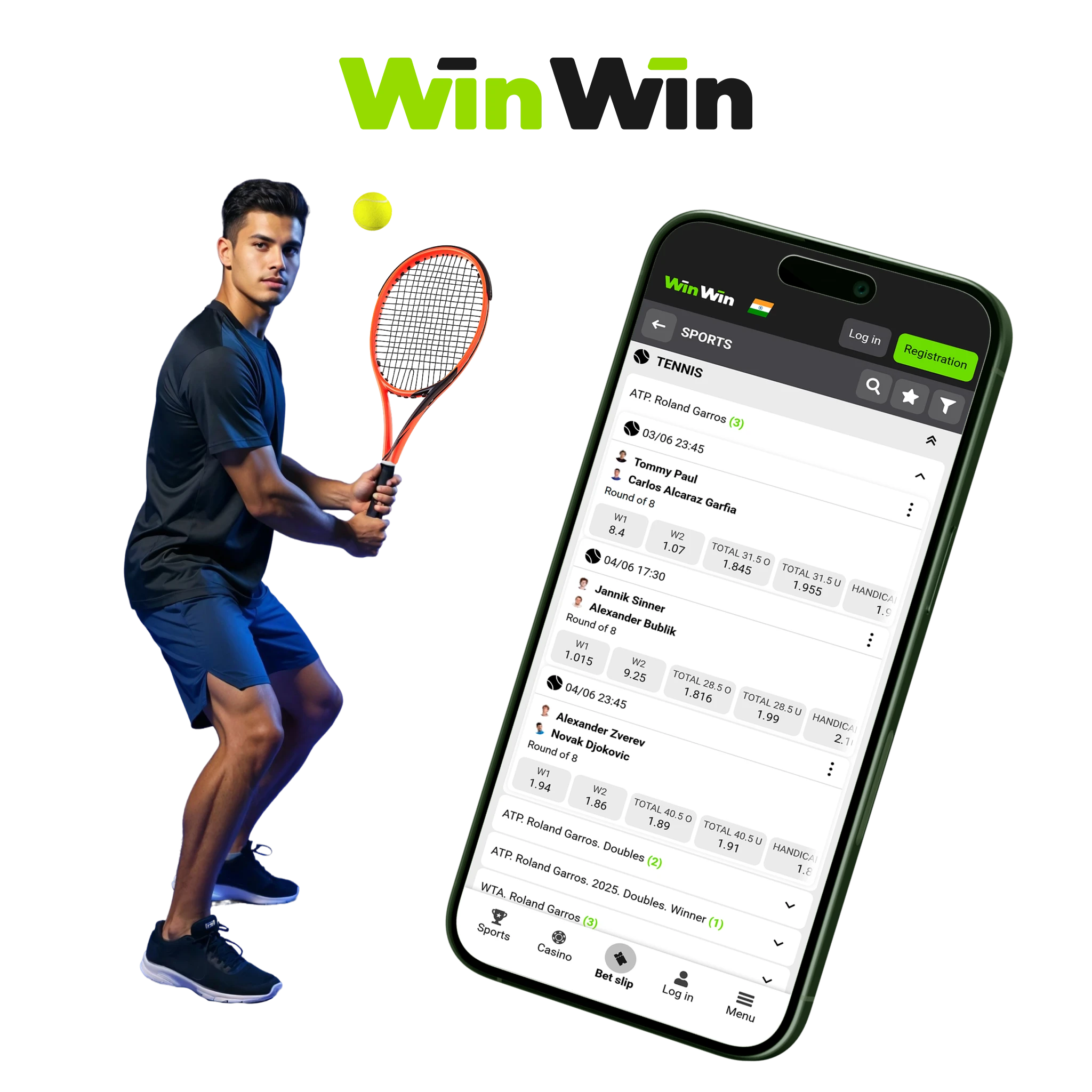Tennis Betting Mobile App in India — WinWin.