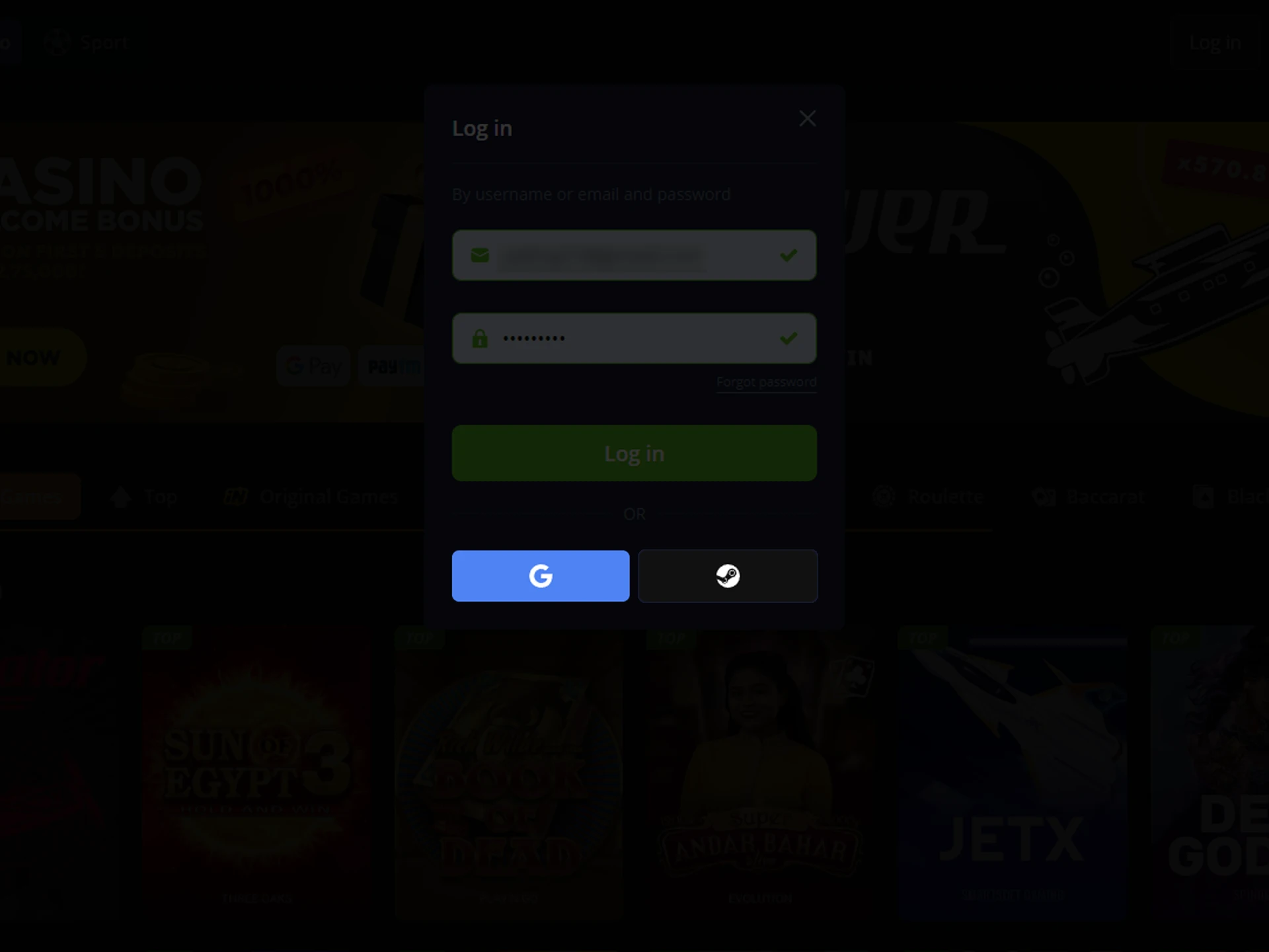 You can login to your Tivitbet account using third party services.