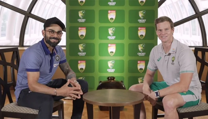 Virat Kohli and Steve Smith in a Q/A session with each other.