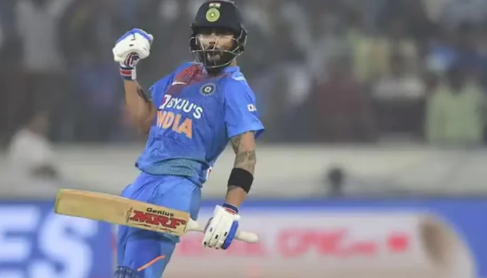 Virat Kohli during a T20 match against West Indies.