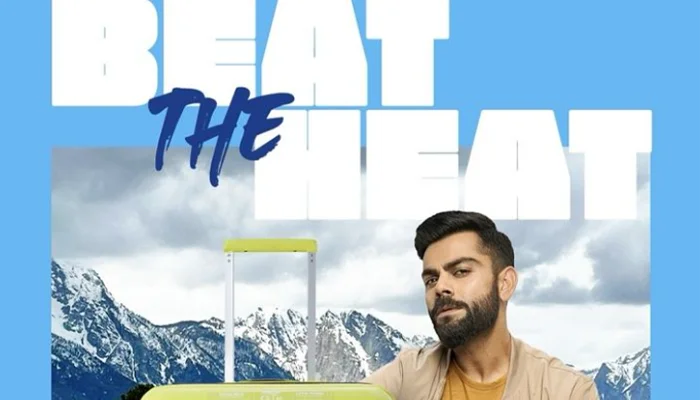 Virat Kohli promoting American Tourister in his recent post.