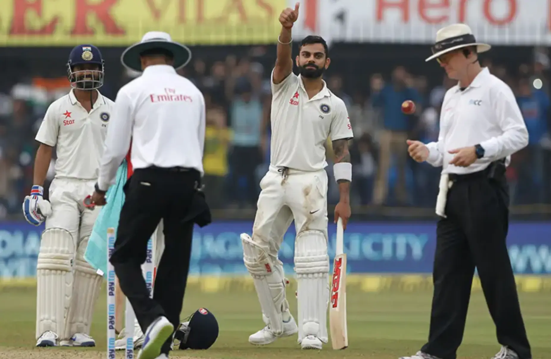 Virat Kohli scored a century on Day 1 of the Test Match.