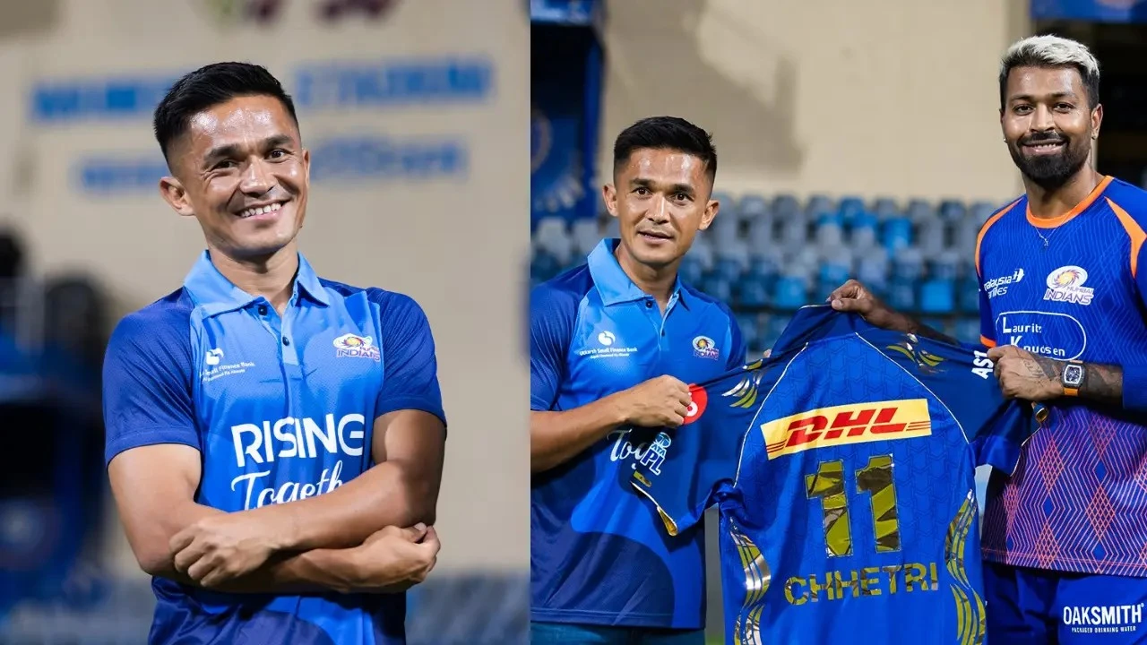 Watch Sunil Chhetri Bring Football Energy to MI Camp at Wankhede