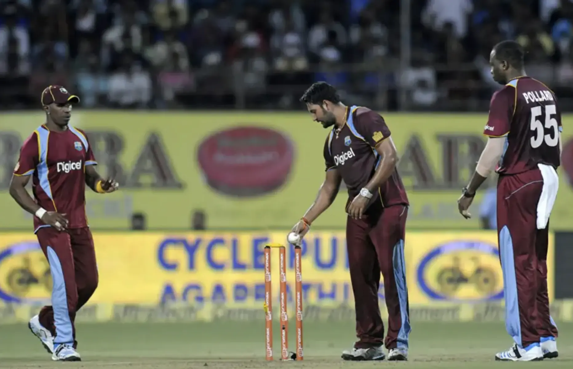 West Indies defeated India by 124 runs.