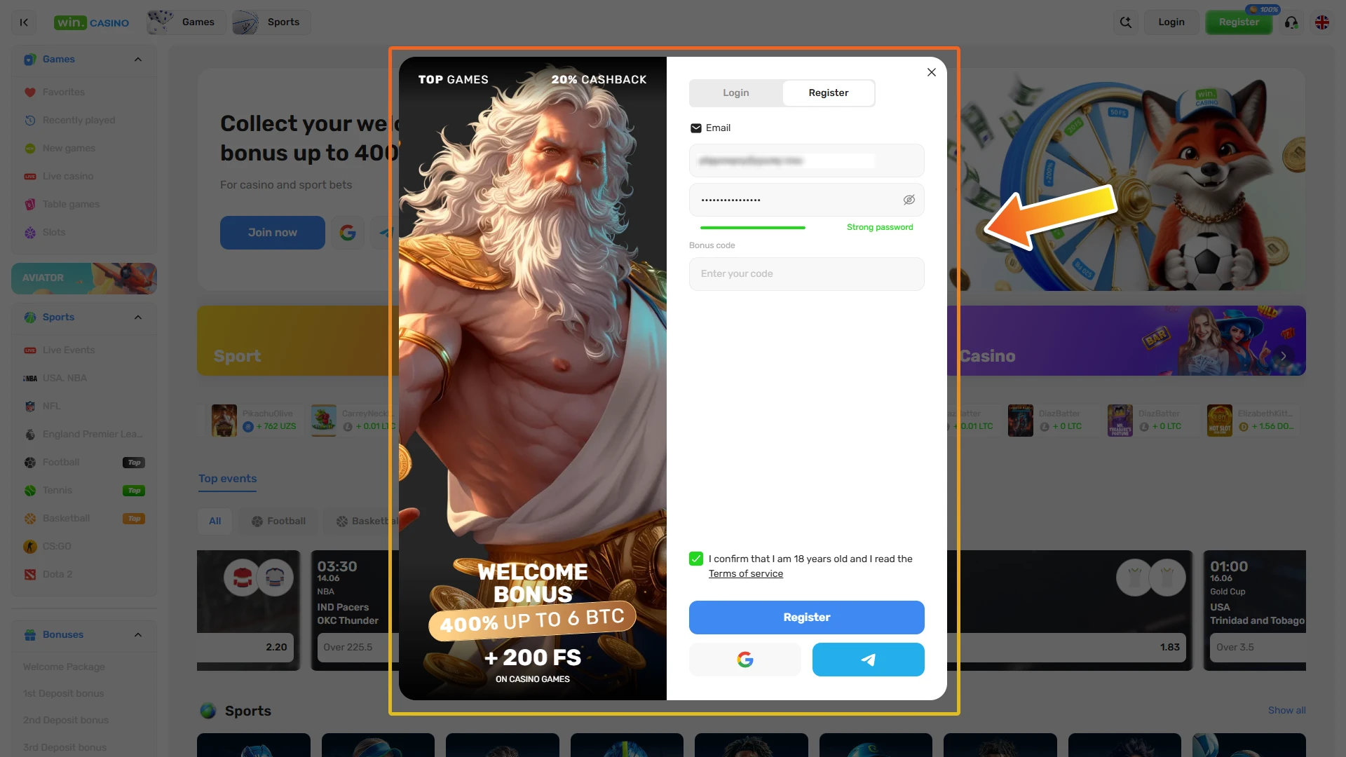 Complete the Registration Process.